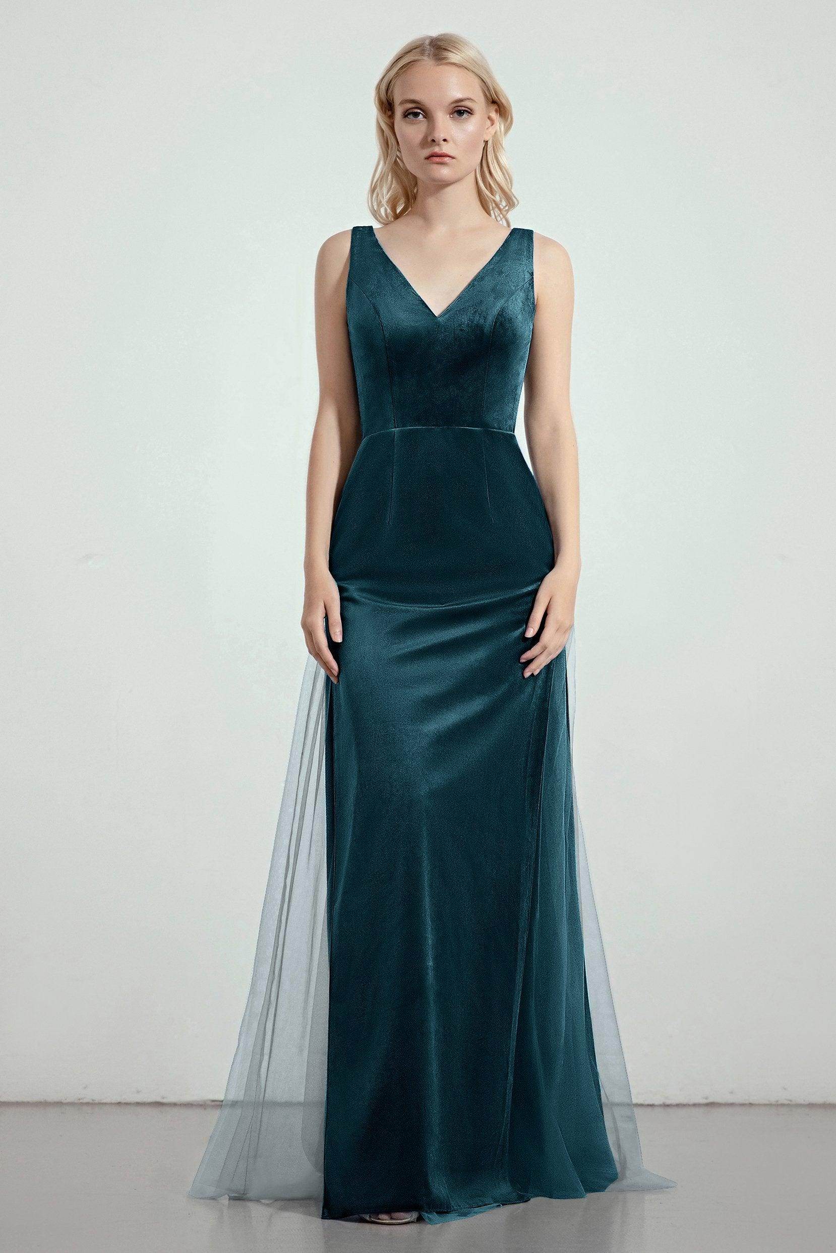 Sheath-Column Floor Length Bridesmaid Dress Formal Dresses CB0275 - COCOMELODY