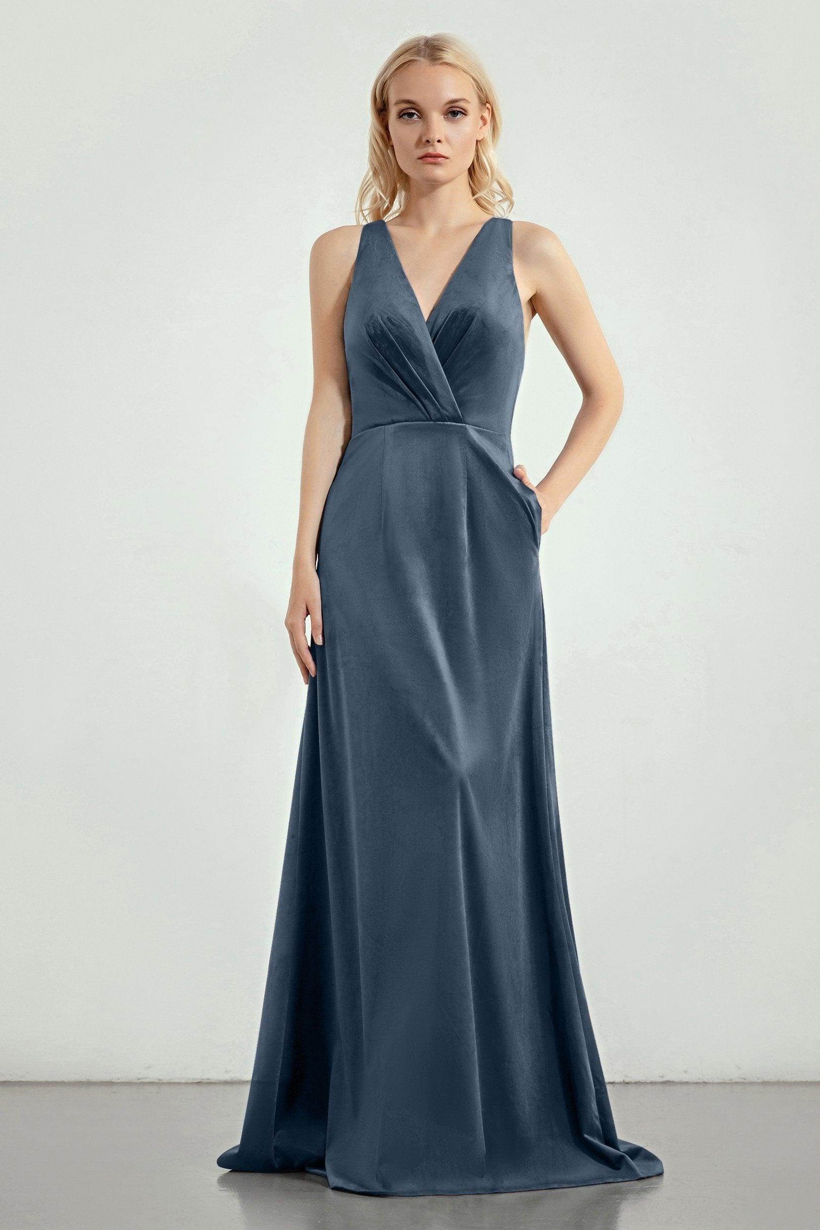 A-Line Sweep-Brush Train Bridesmaid Dress Formal Dresses CB0276 - COCOMELODY