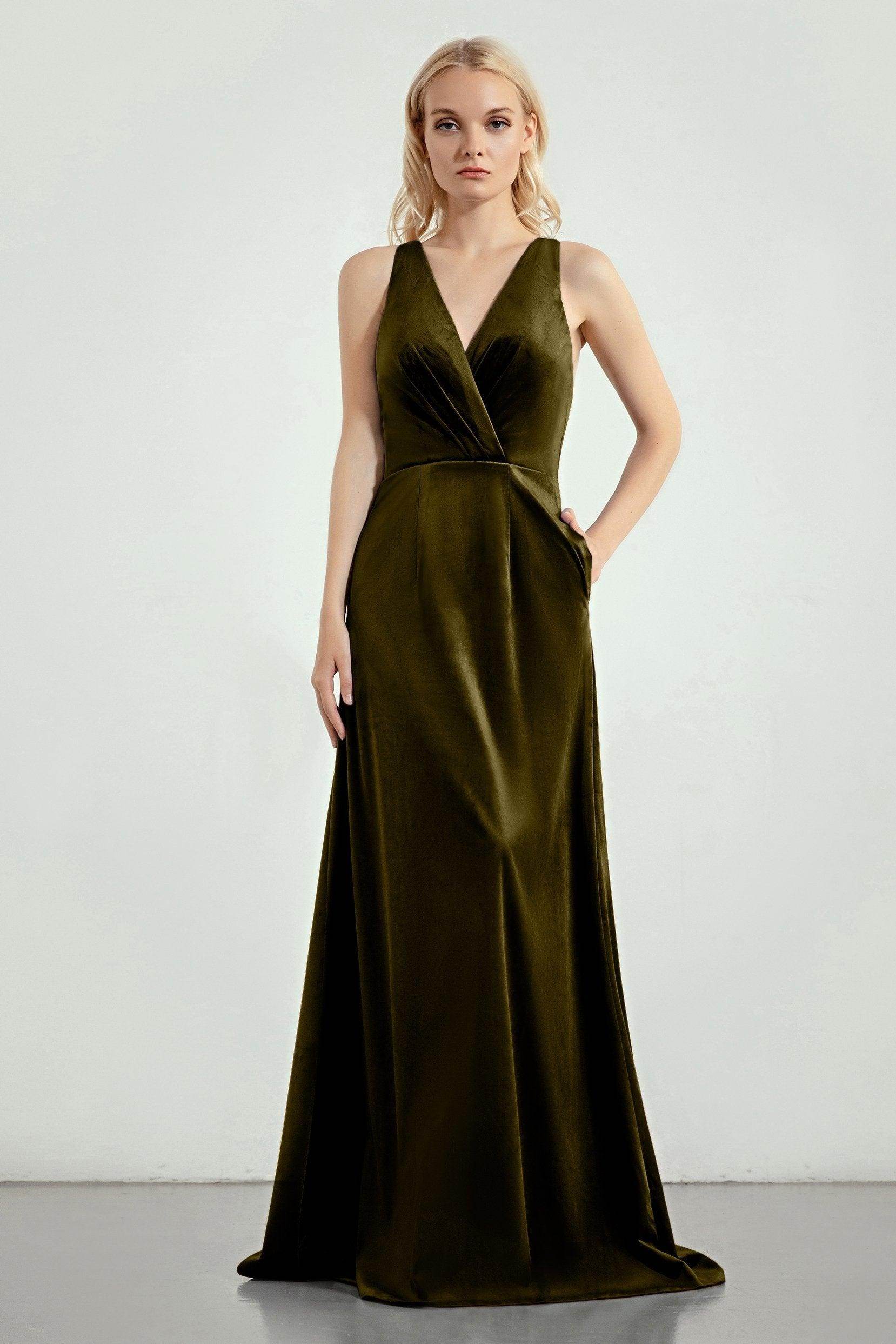 A-Line Sweep-Brush Train Bridesmaid Dress Formal Dresses CB0276 - COCOMELODY