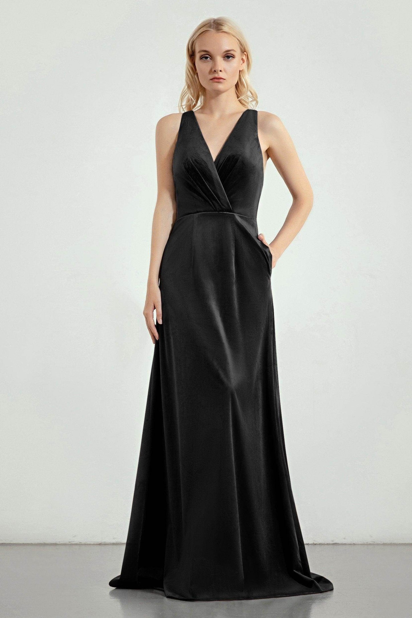 A-Line Sweep-Brush Train Bridesmaid Dress Formal Dresses CB0276 - COCOMELODY