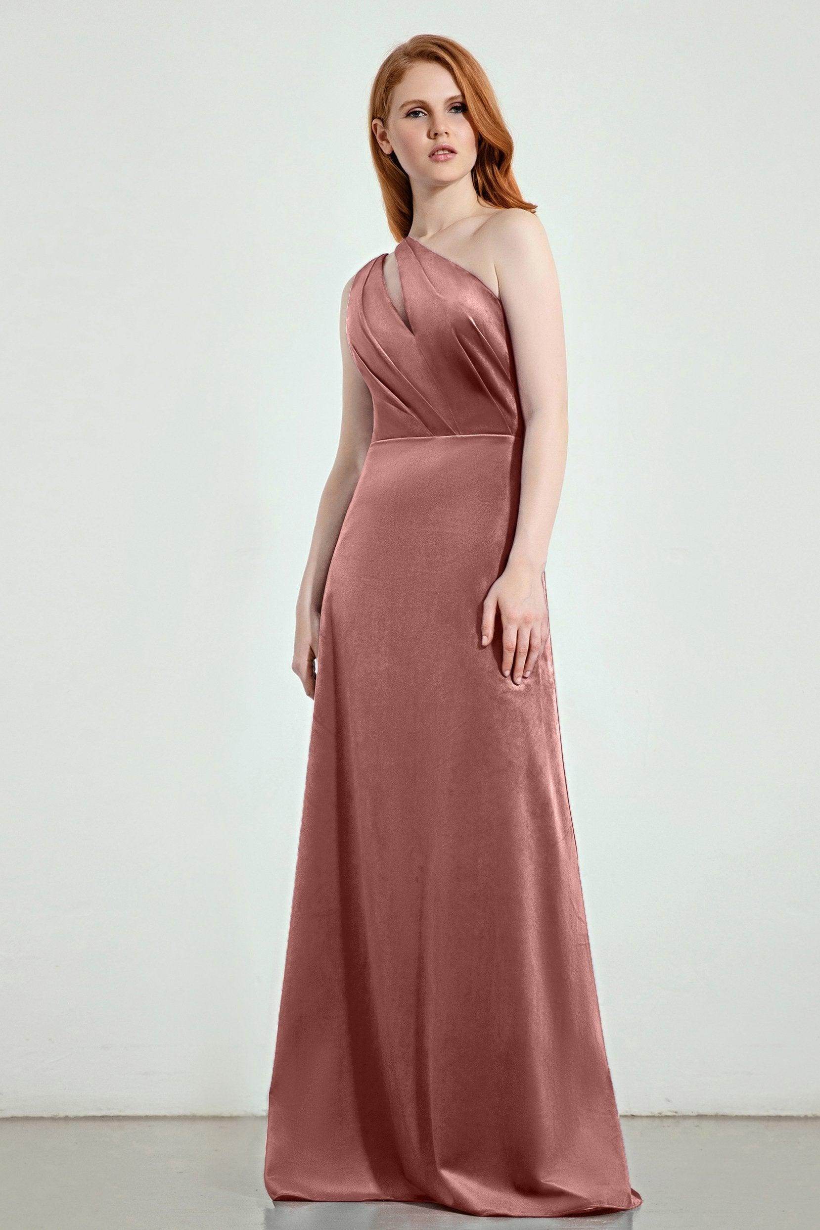 A-Line Sweep-Brush Train Bridesmaid Dress Formal Dresses CB0277 - COCOMELODY