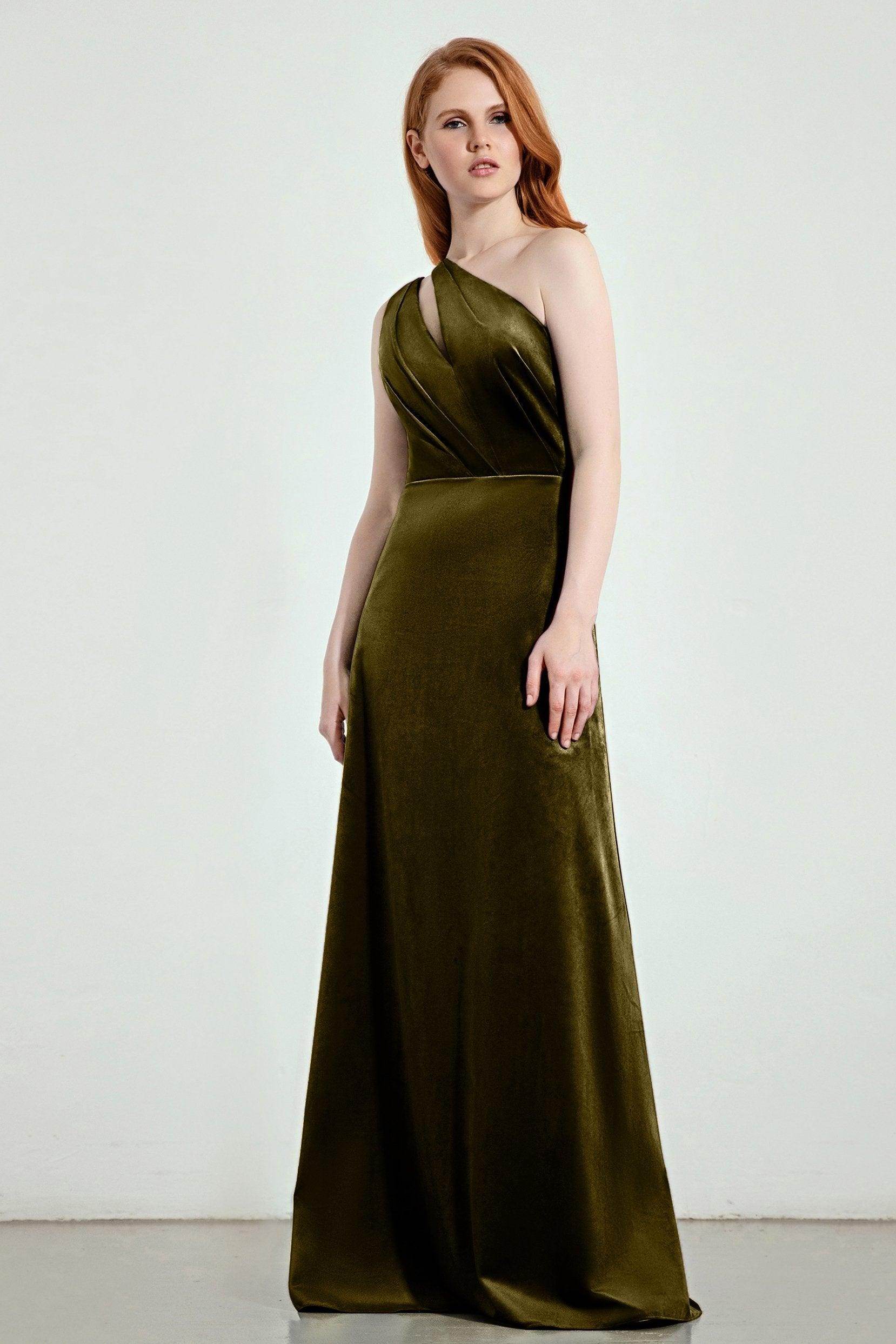 A-Line Sweep-Brush Train Bridesmaid Dress Formal Dresses CB0277 - COCOMELODY