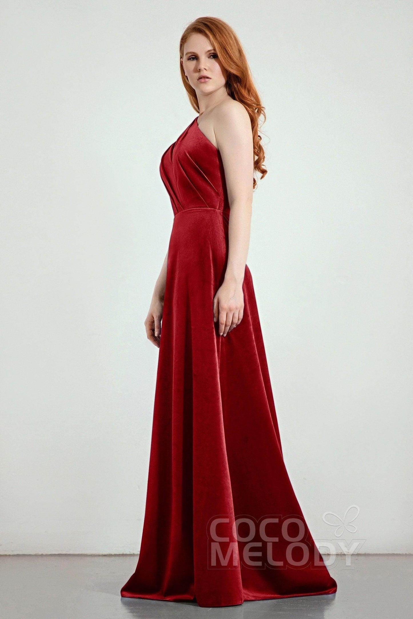 A-Line Sweep-Brush Train Bridesmaid Dress Formal Dresses CB0277 - COCOMELODY