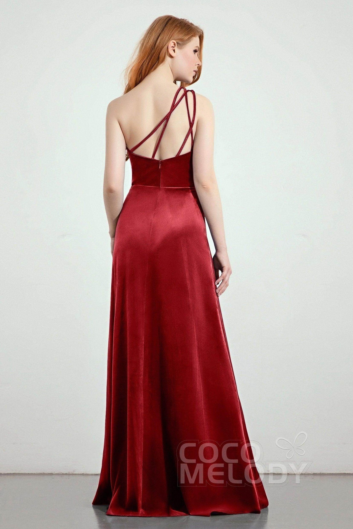 A-Line Sweep-Brush Train Bridesmaid Dress Formal Dresses CB0277 - COCOMELODY