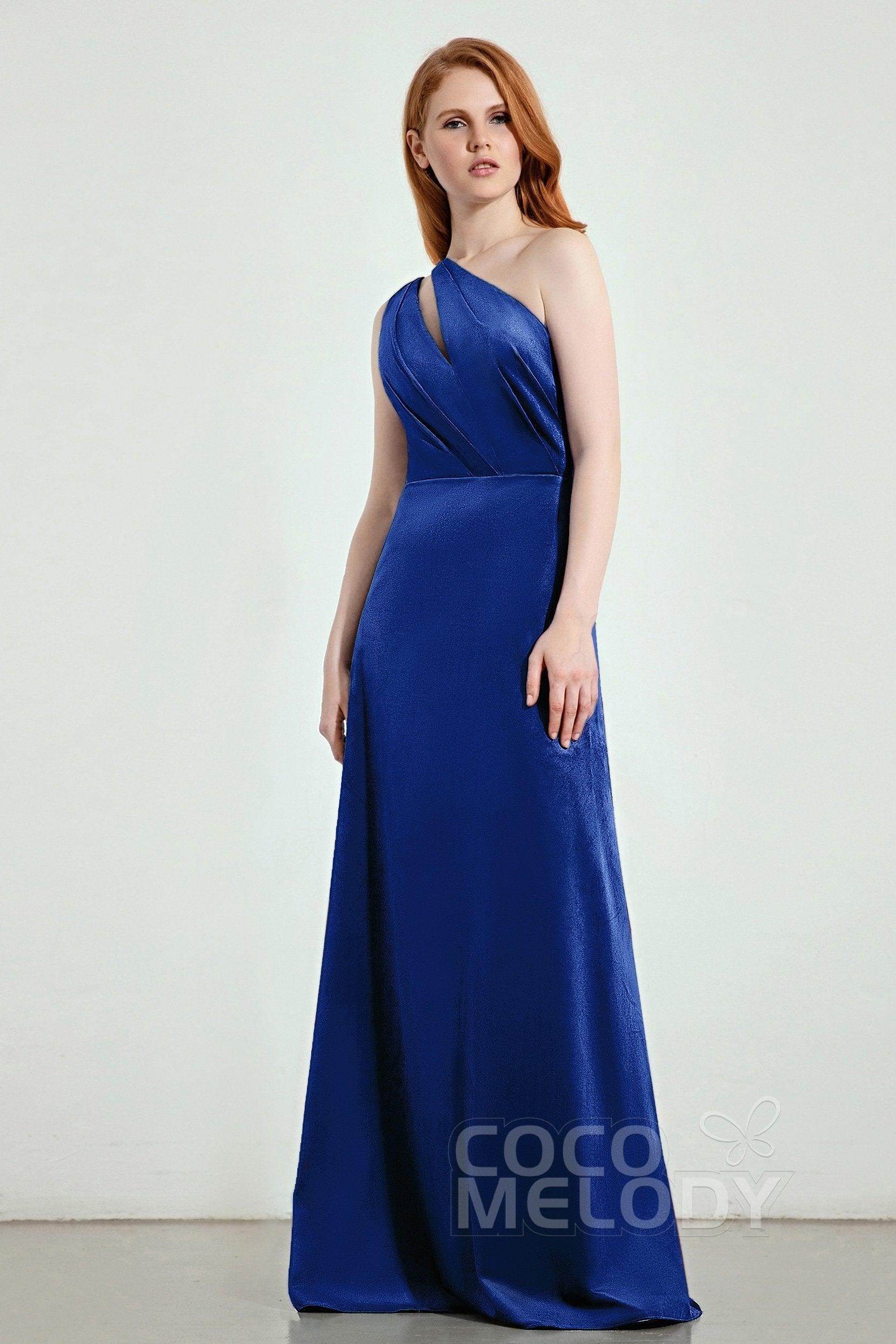 A-Line Sweep-Brush Train Bridesmaid Dress Formal Dresses CB0277 - COCOMELODY