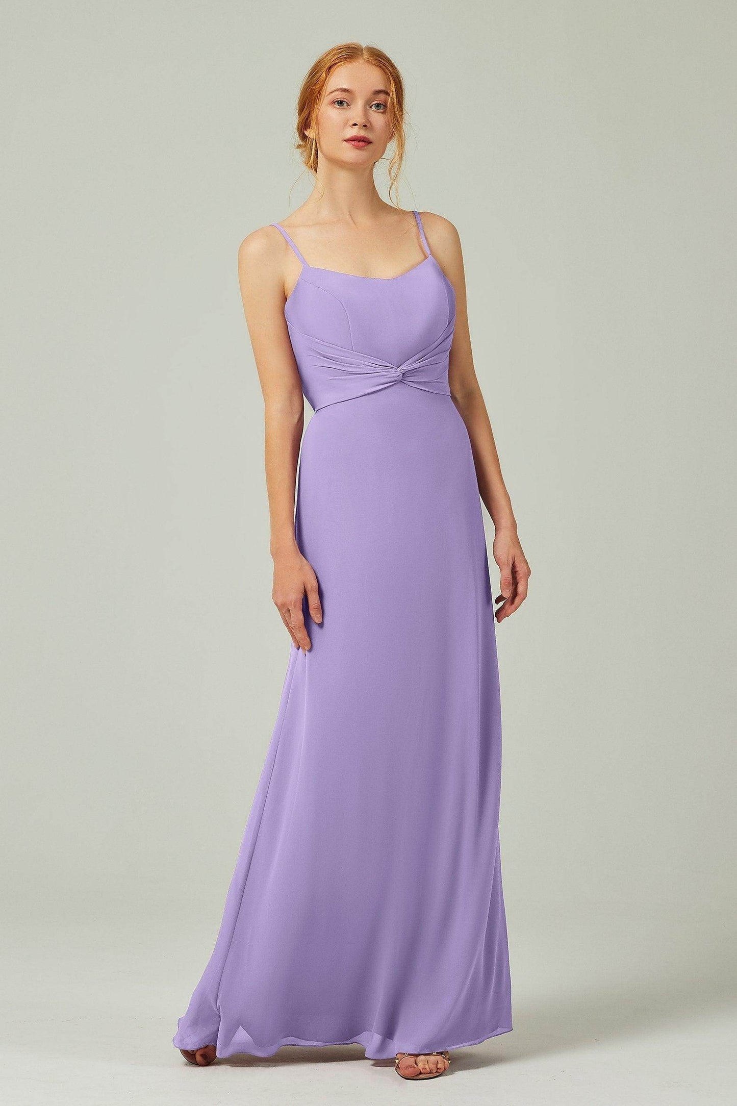 Sheath-Column Floor Length Chiffon Bridesmaid Dress CB0294 - COCOMELODY