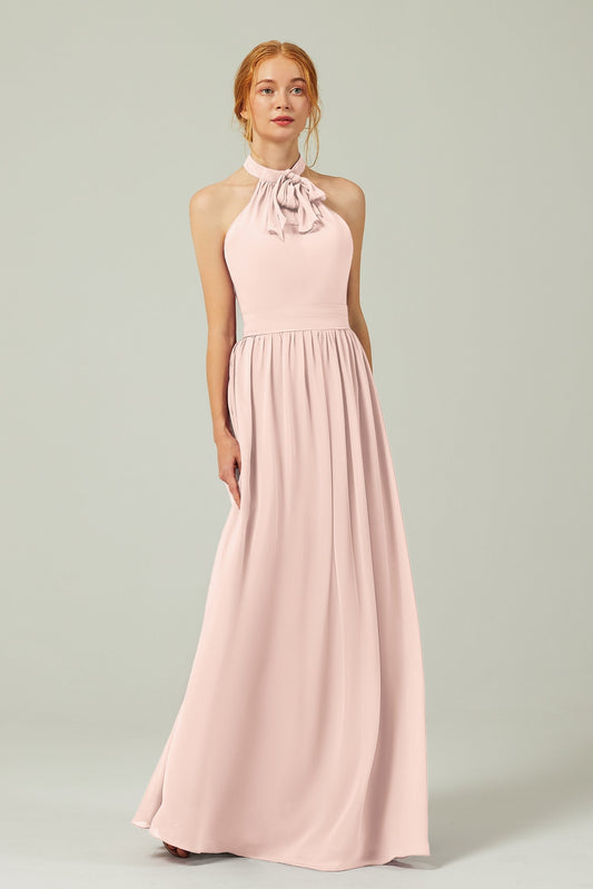 A-Line Floor Length Chiffon Bridesmaid Dress CB0295