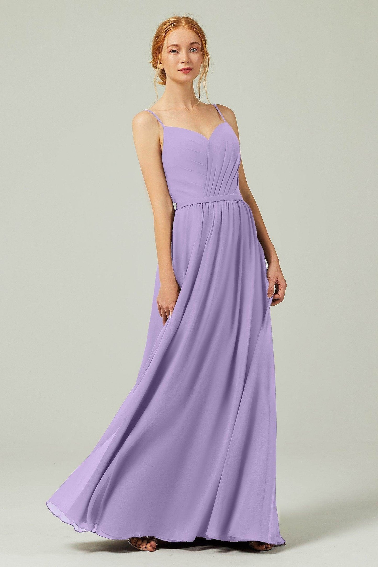 A-Line Floor Length Chiffon Bridesmaid Dress CB0296 - COCOMELODY