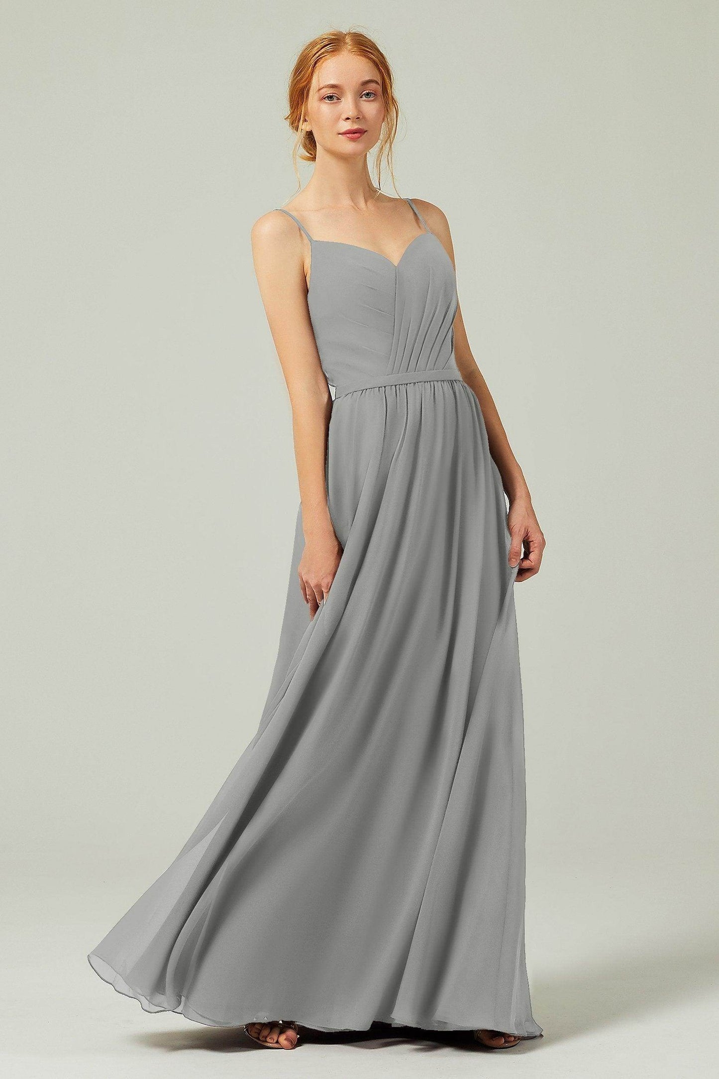 A-Line Floor Length Chiffon Bridesmaid Dress CB0296 - COCOMELODY
