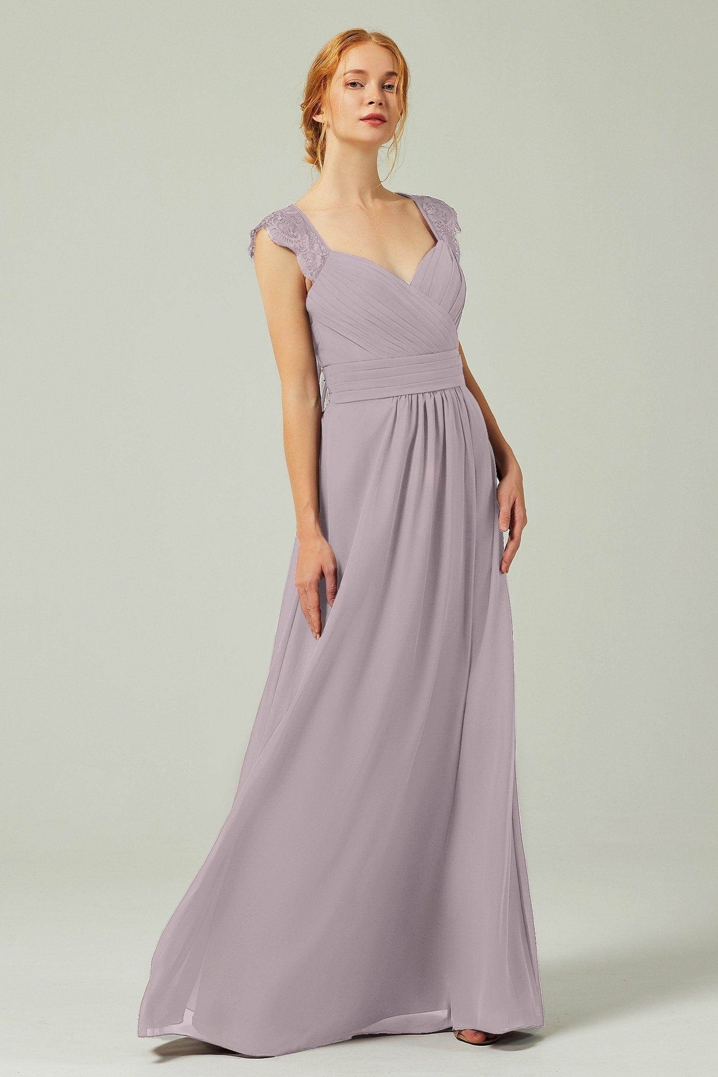 A-Line Floor Length Chiffon Bridesmaid Dress Formal Dresses CB0298 - COCOMELODY