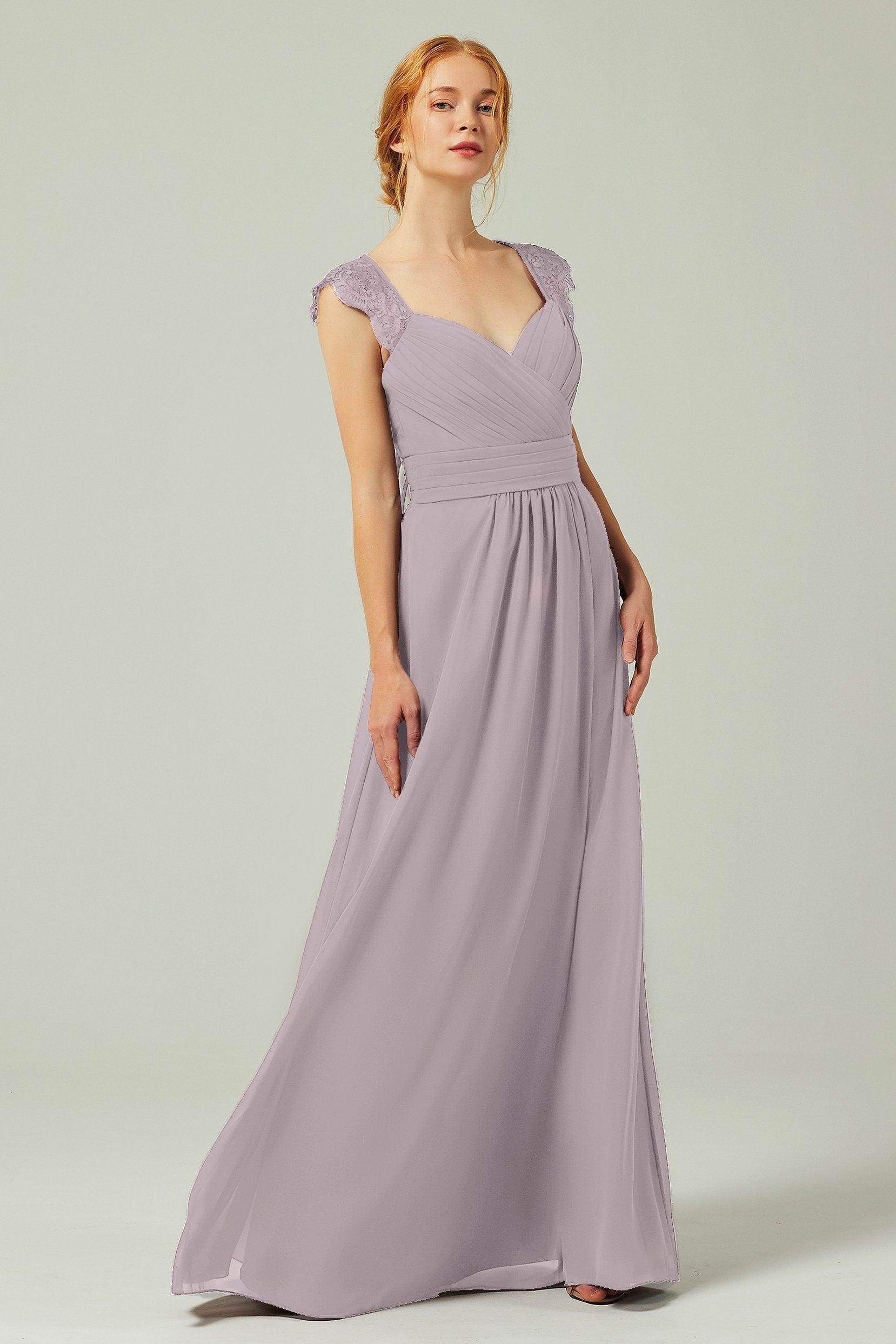 A-Line Floor Length Chiffon Bridesmaid Dress Formal Dresses CB0298 - COCOMELODY