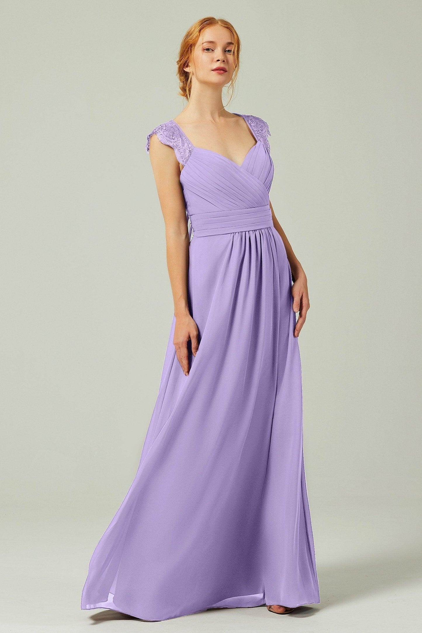 A-Line Floor Length Chiffon Bridesmaid Dress Formal Dresses CB0298 - COCOMELODY