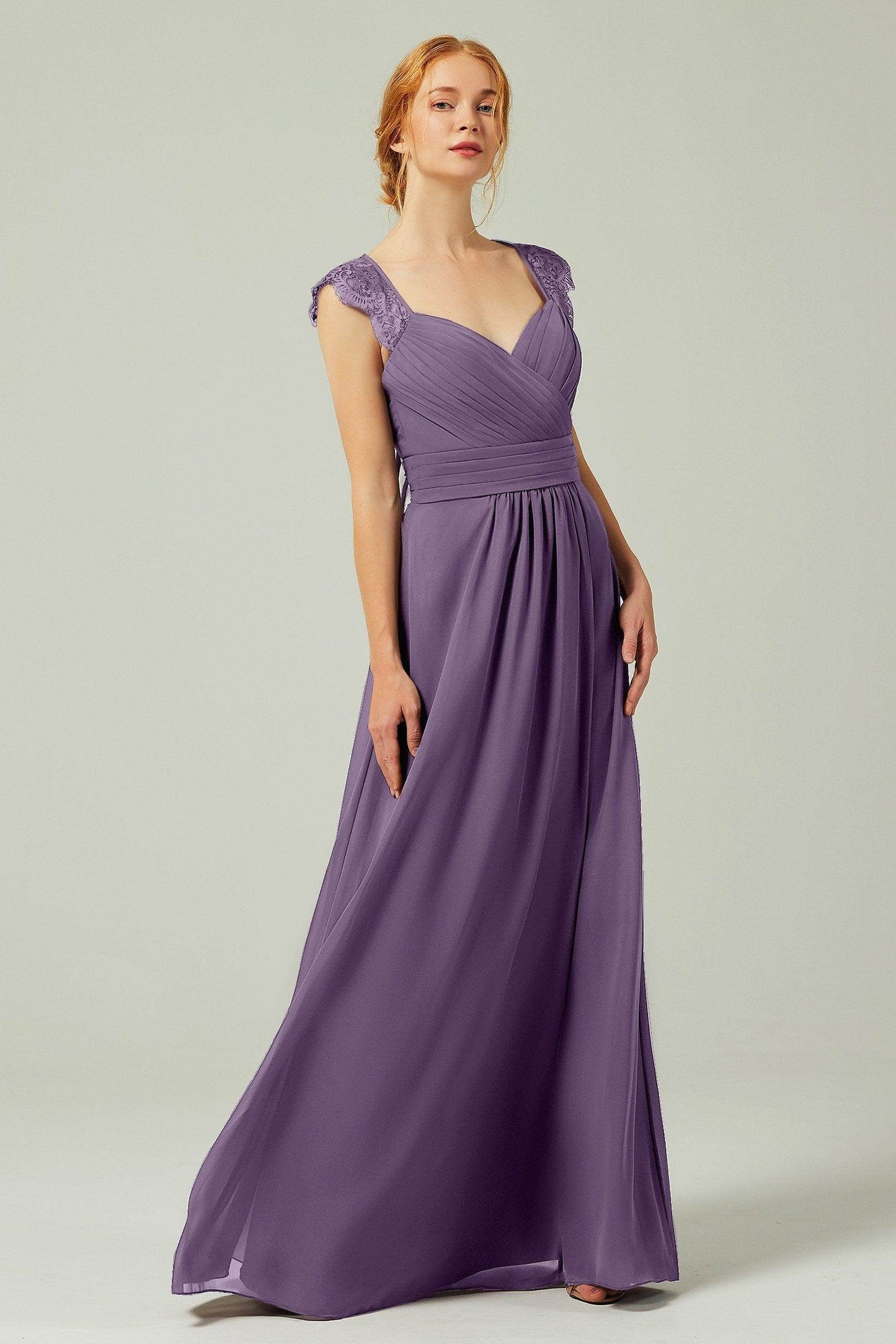 A-Line Floor Length Chiffon Bridesmaid Dress Formal Dresses CB0298 - COCOMELODY