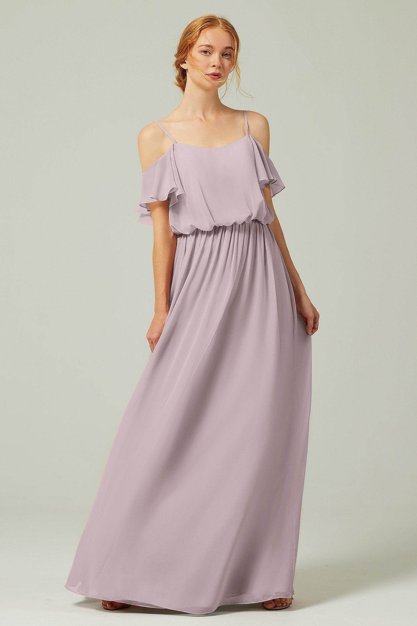 A-Line Floor Length Chiffon Bridesmaid Dress CB0300 - COCOMELODY