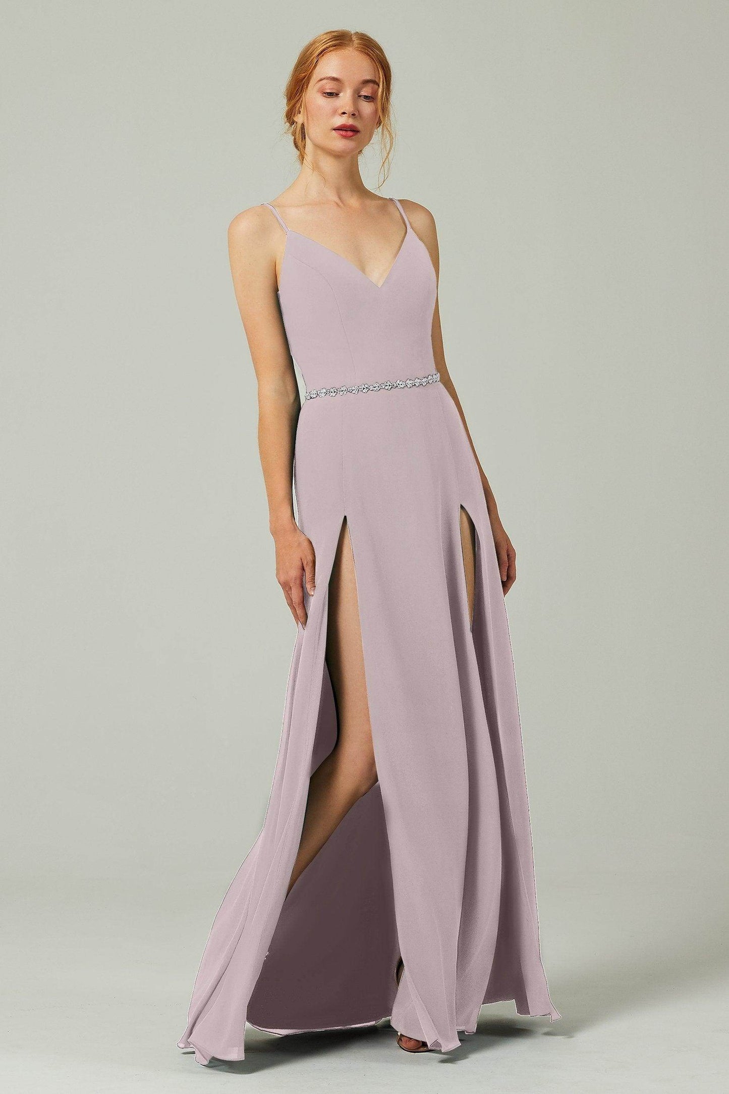 A-Line Floor Length Chiffon Bridesmaid Dress CB0321 - COCOMELODY