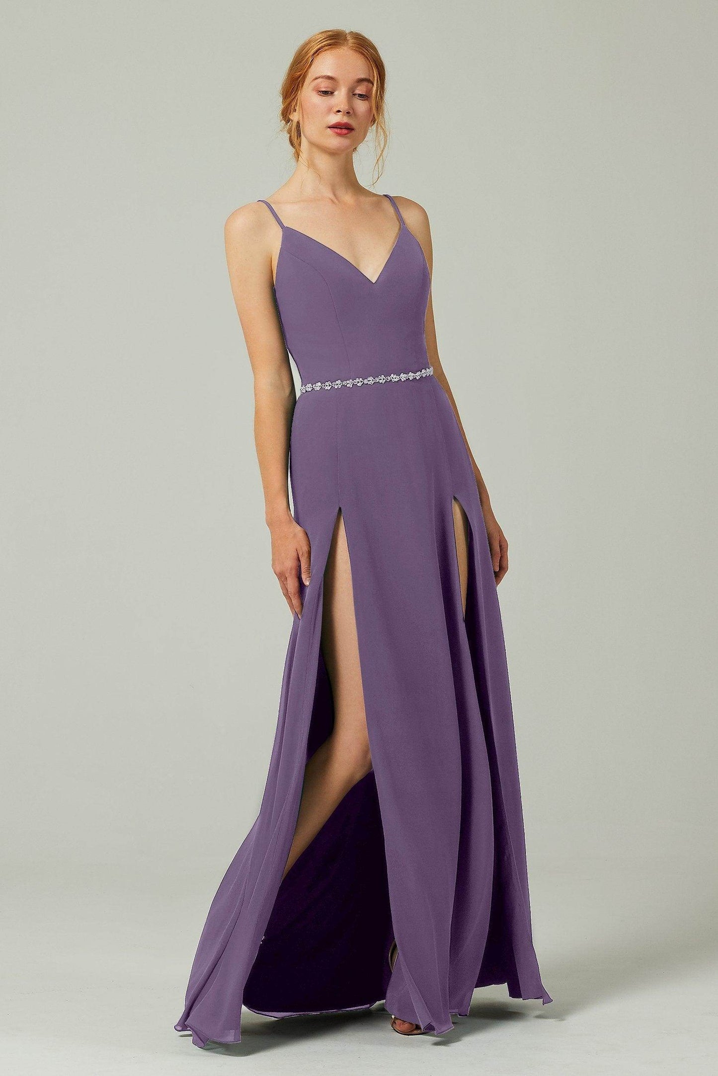 A-Line Floor Length Chiffon Bridesmaid Dress CB0321 - COCOMELODY