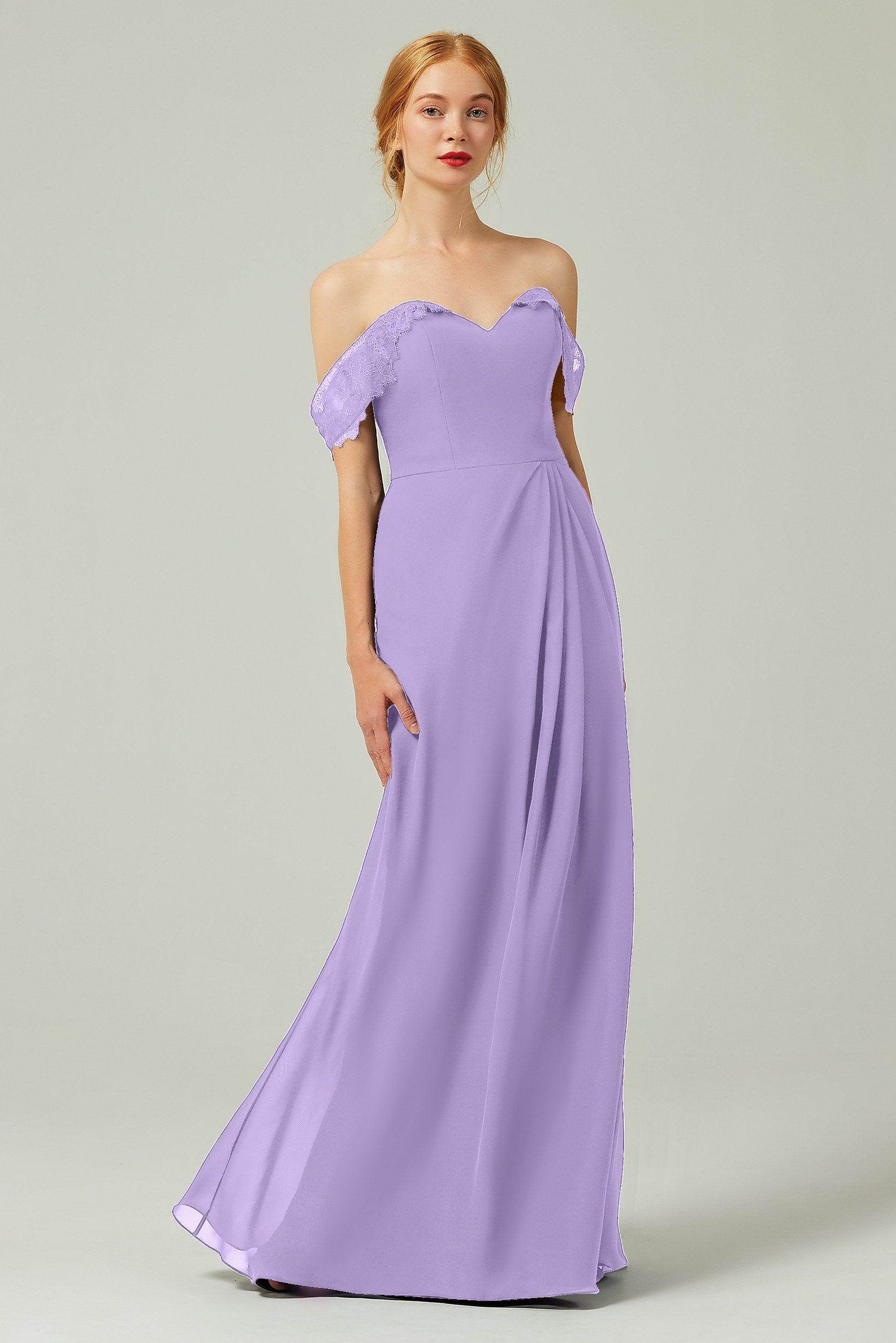 Sheath-Column Floor Length Chiffon Bridesmaid Dress Formal Dresses CB0338 - COCOMELODY