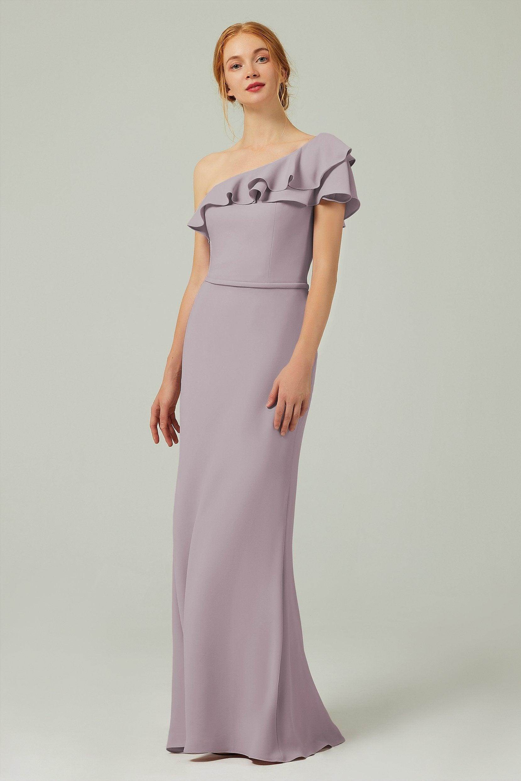Sheath-Column Floor Length Chiffon Bridesmaid Dress CB0349 - COCOMELODY