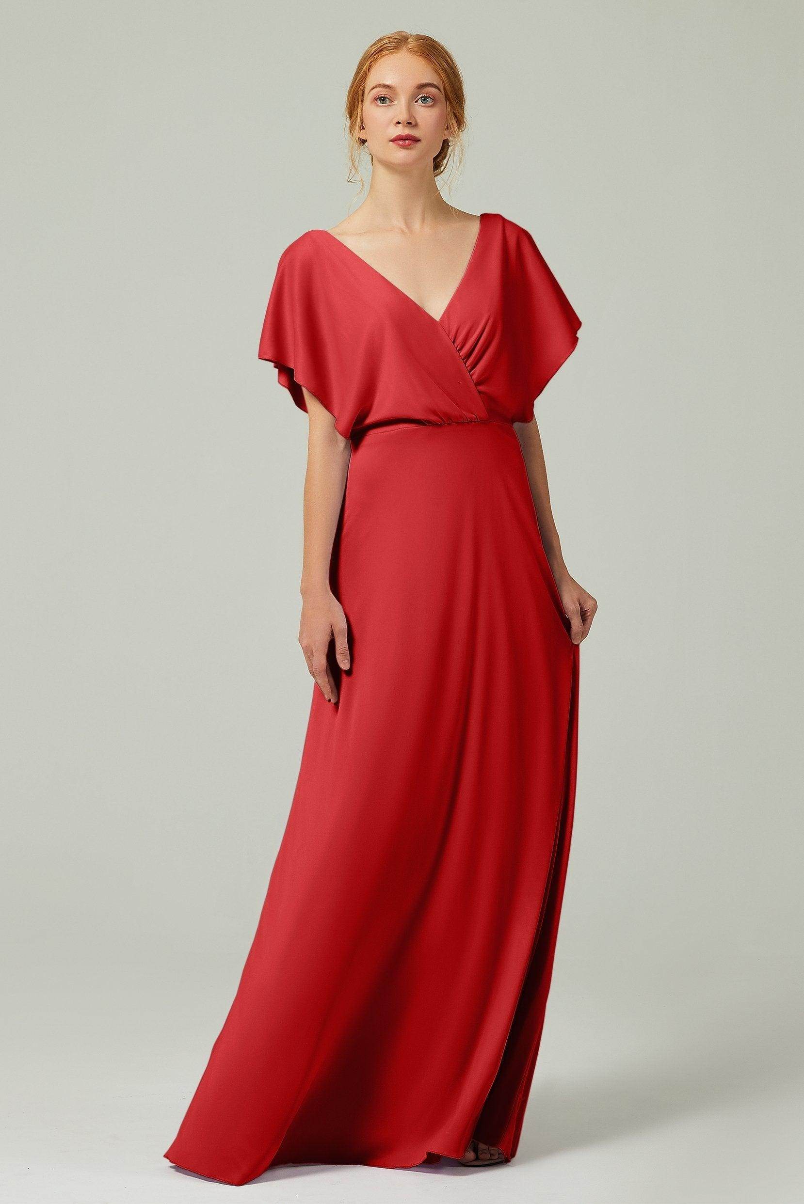 A-Line Floor Length Chiffon Bridesmaid Dress CB0351 - COCOMELODY