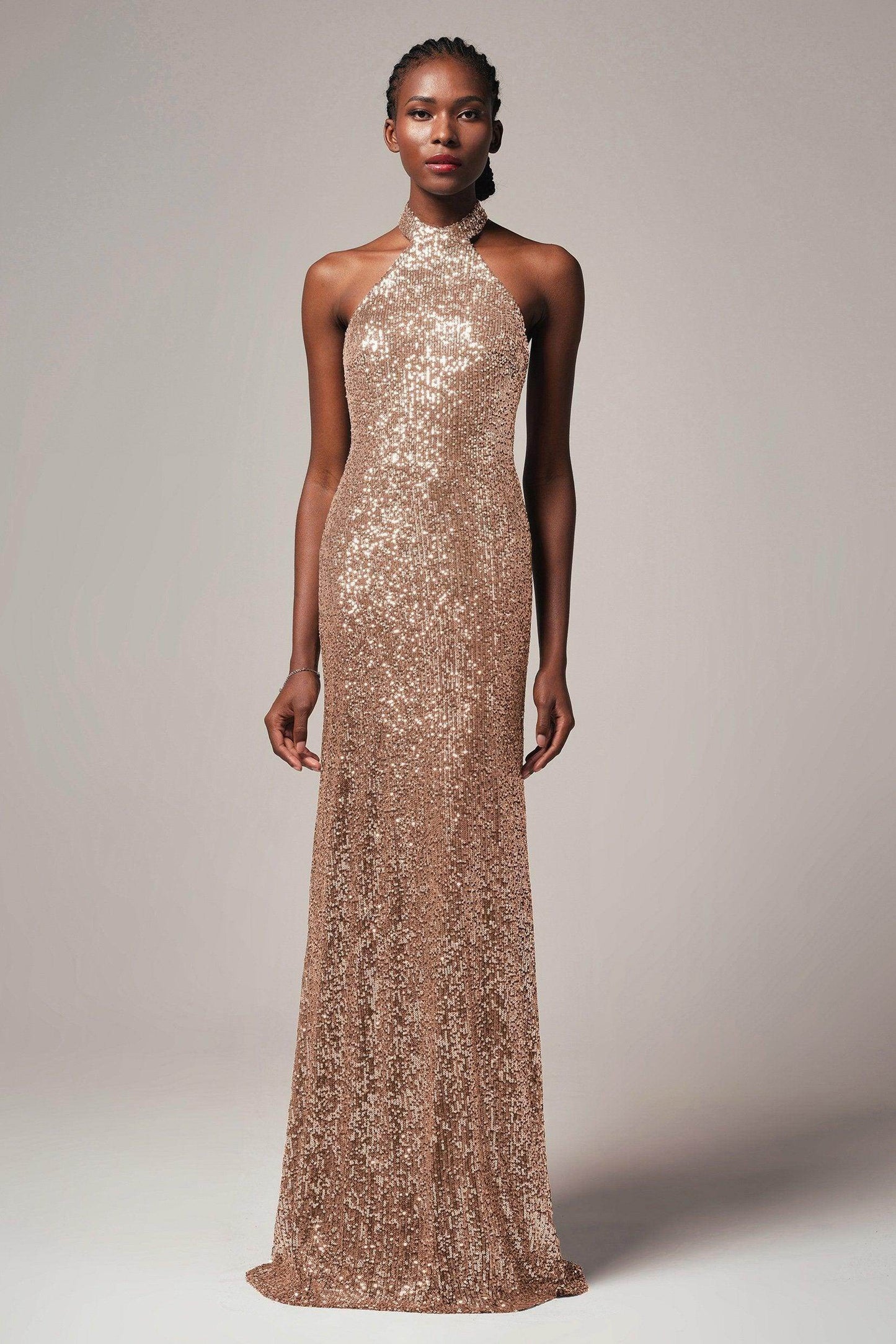 Sheath-Column Floor Length Sequined Dress CB0401 - COCOMELODY