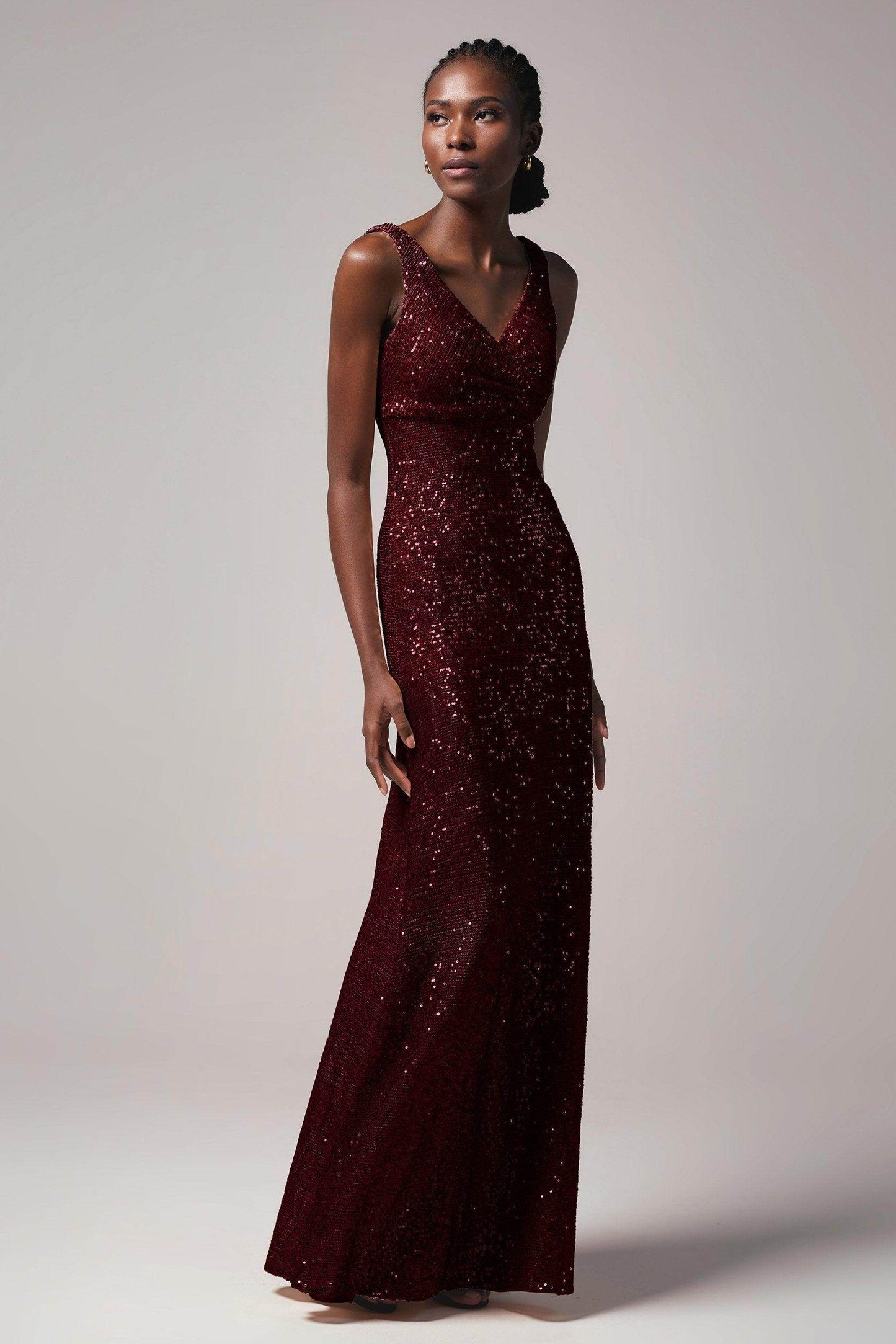 Sheath-Column Floor Length Sequined Dress CB0404 - COCOMELODY