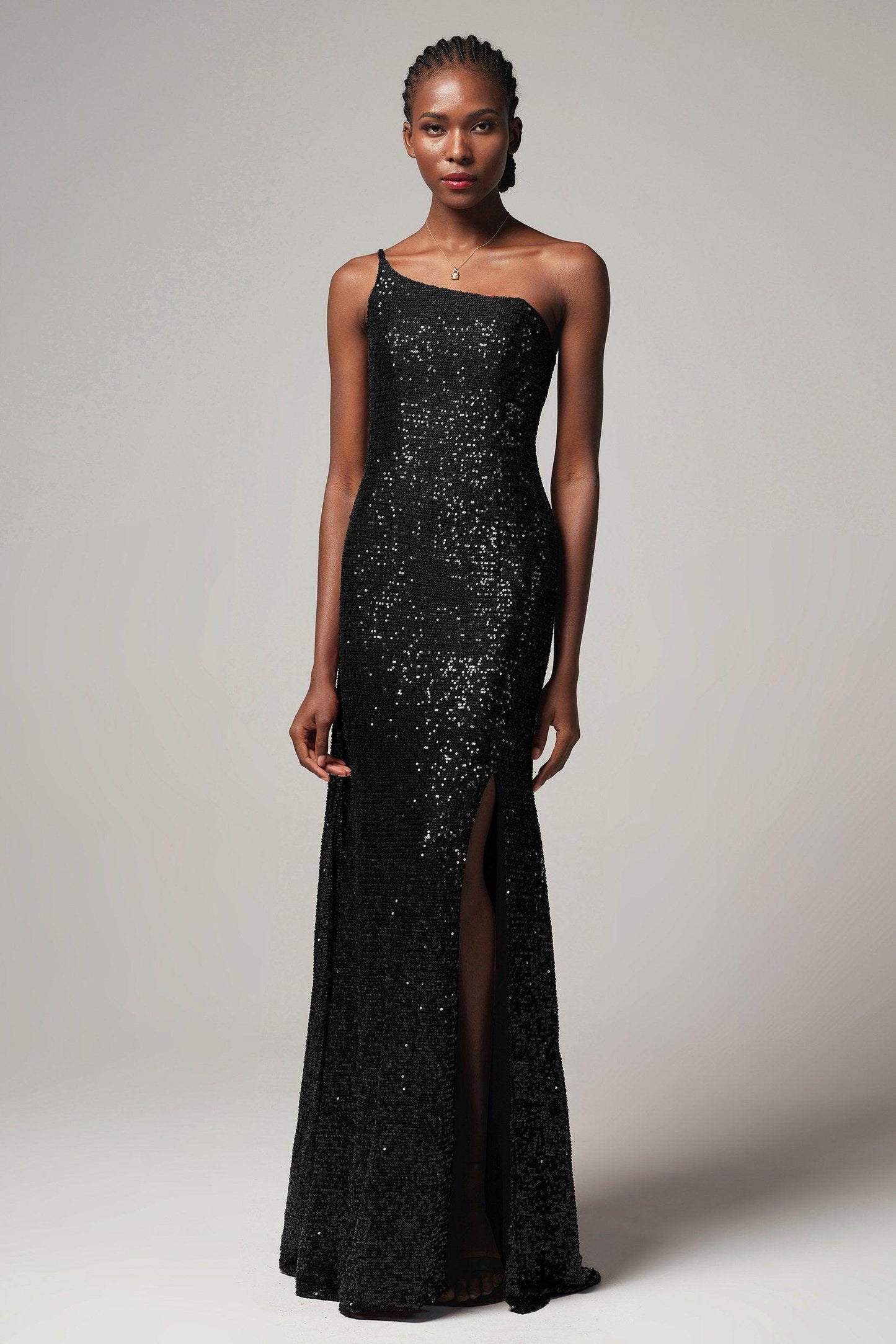 Trumpet-Mermaid Sweep-Brush Train Sequined Dress CB0406 - COCOMELODY