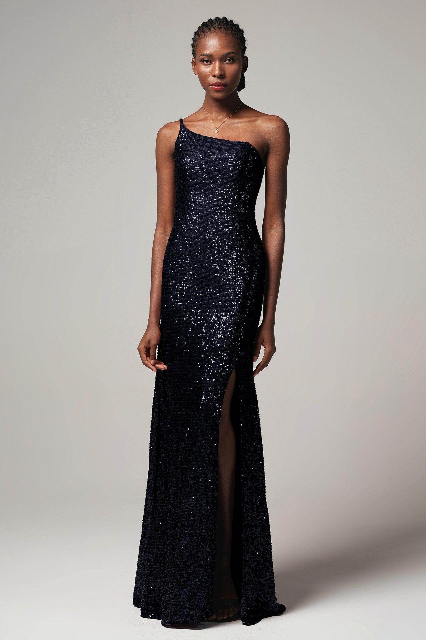 Trumpet-Mermaid Sweep-Brush Train Sequined Dress CB0406 - COCOMELODY