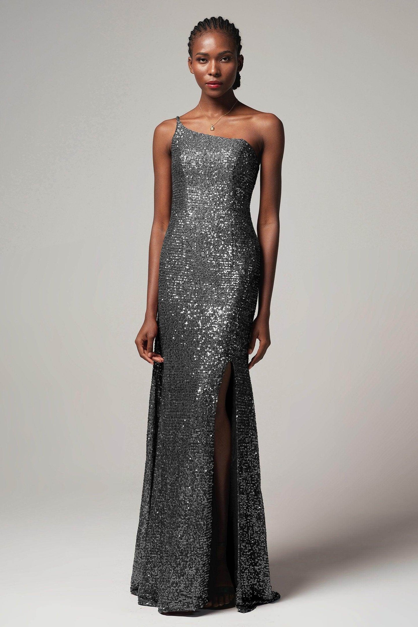 Trumpet-Mermaid Sweep-Brush Train Sequined Dress CB0406 - COCOMELODY