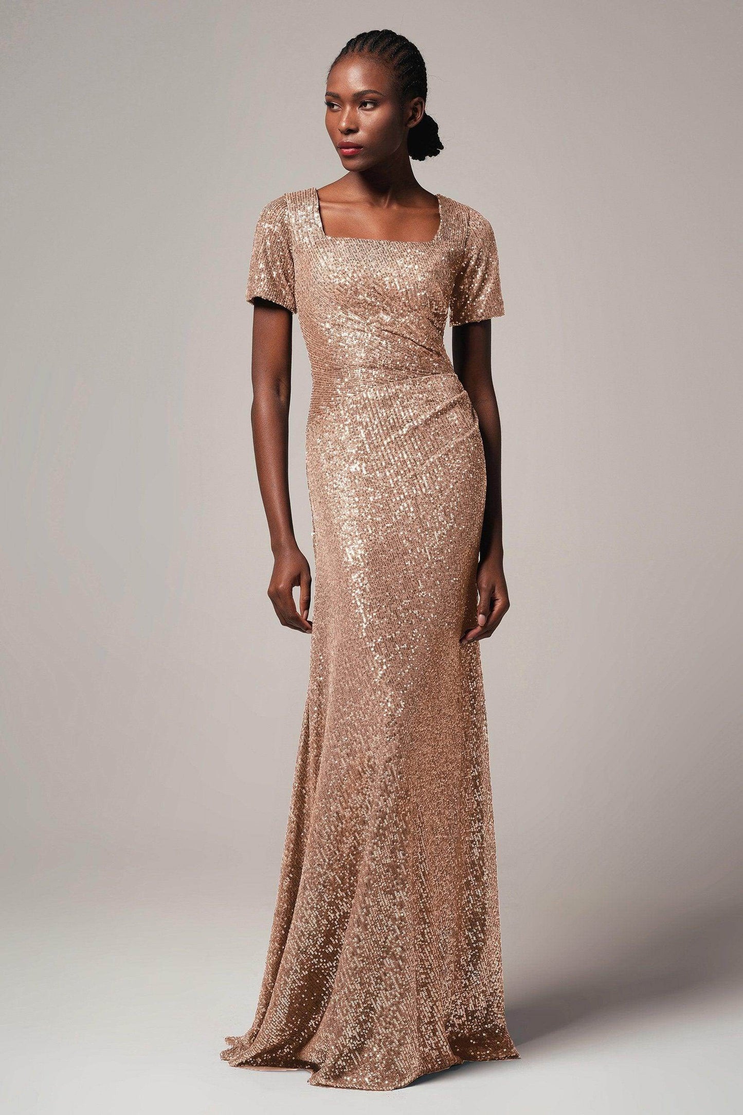 Sheath-Column Floor Length Sequined Dress CB0409 - COCOMELODY