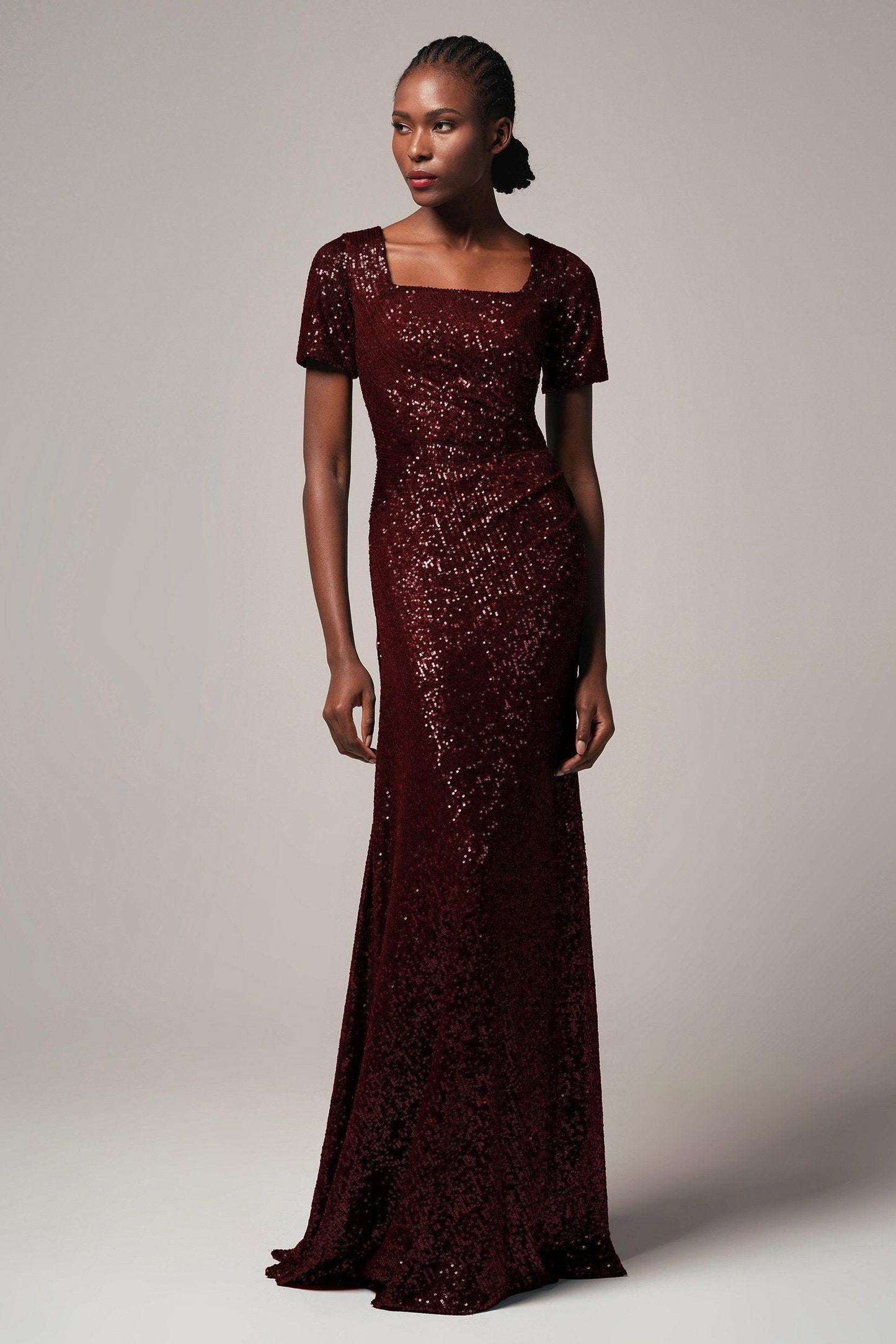 Sheath-Column Floor Length Sequined Dress CB0409 - COCOMELODY