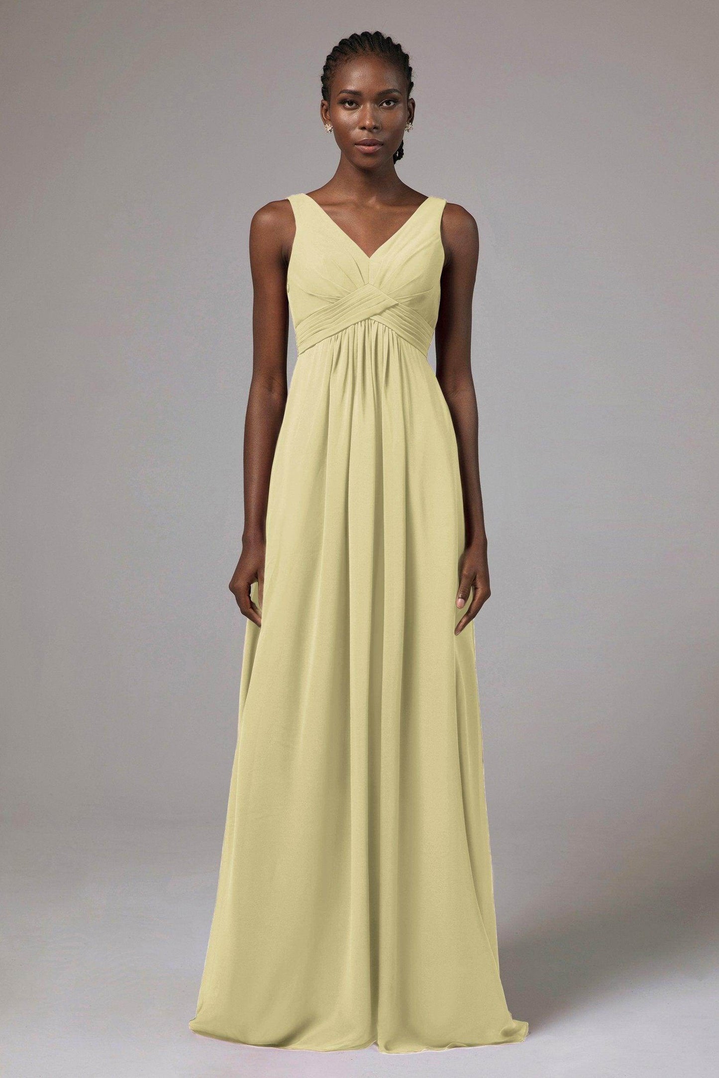 A-Line Floor Length Chiffon Bridesmaid Dress Formal Dresses CB0411 - COCOMELODY