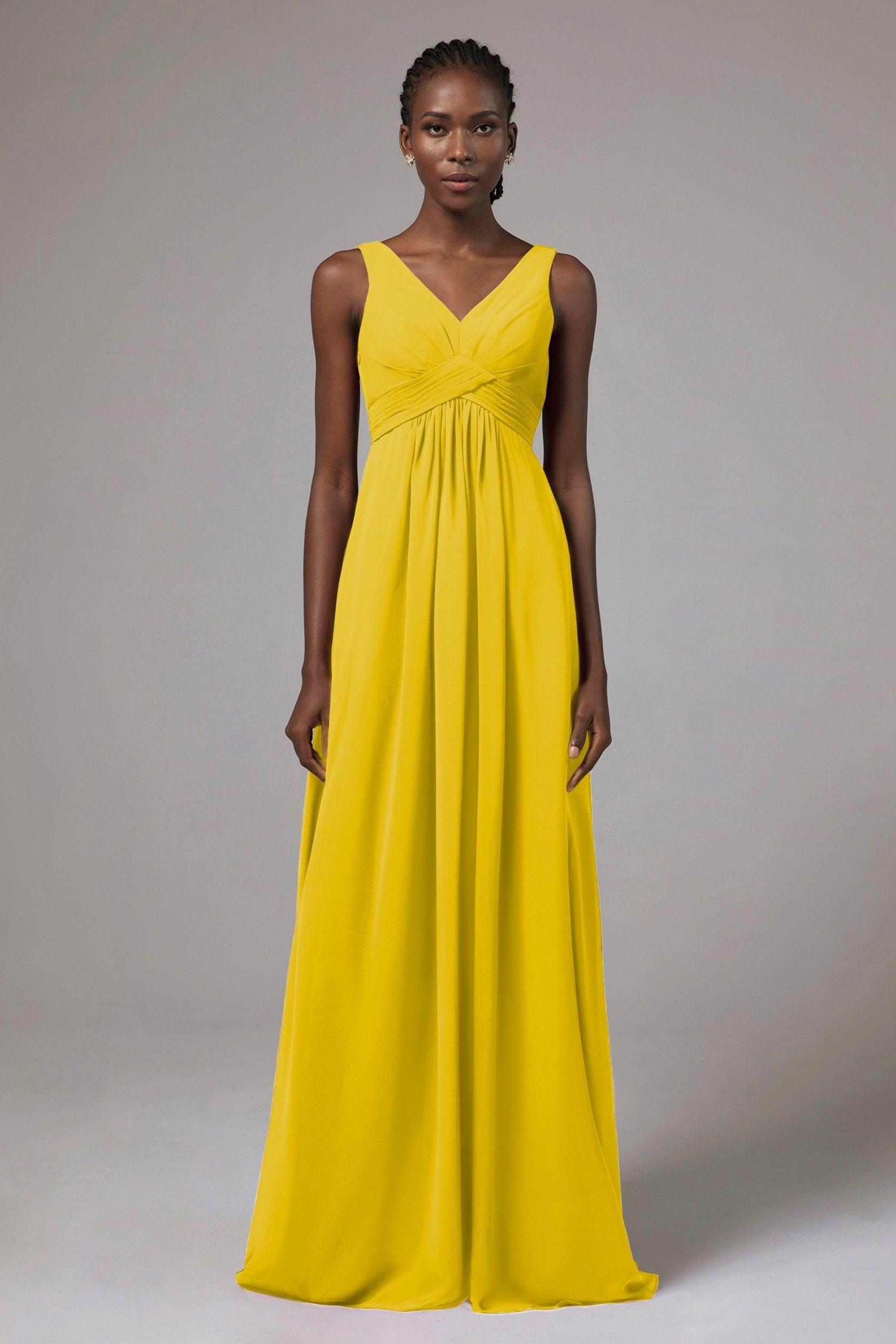 A-Line Floor Length Chiffon Bridesmaid Dress Formal Dresses CB0411 - COCOMELODY