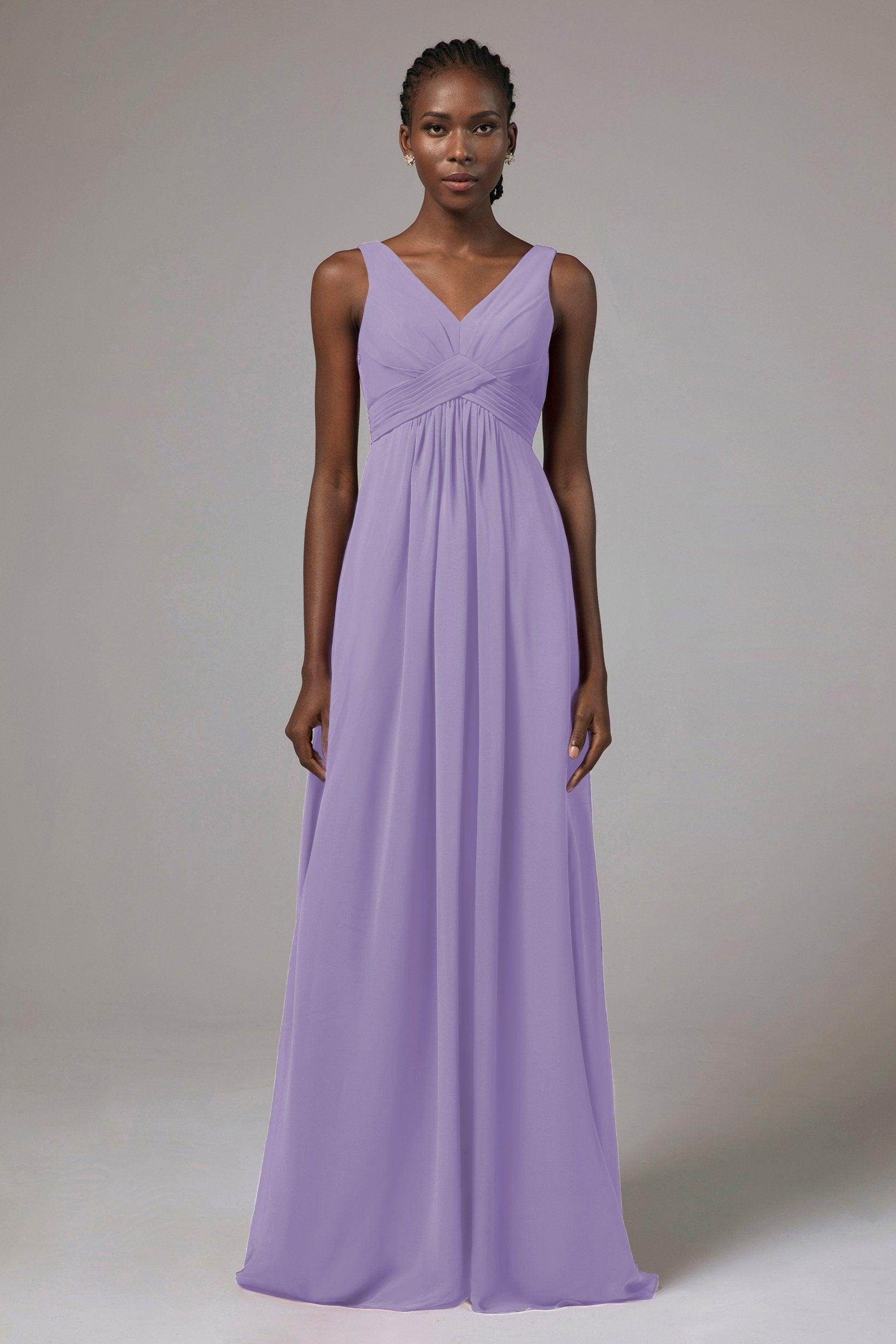 A-Line Floor Length Chiffon Bridesmaid Dress Formal Dresses CB0411 - COCOMELODY