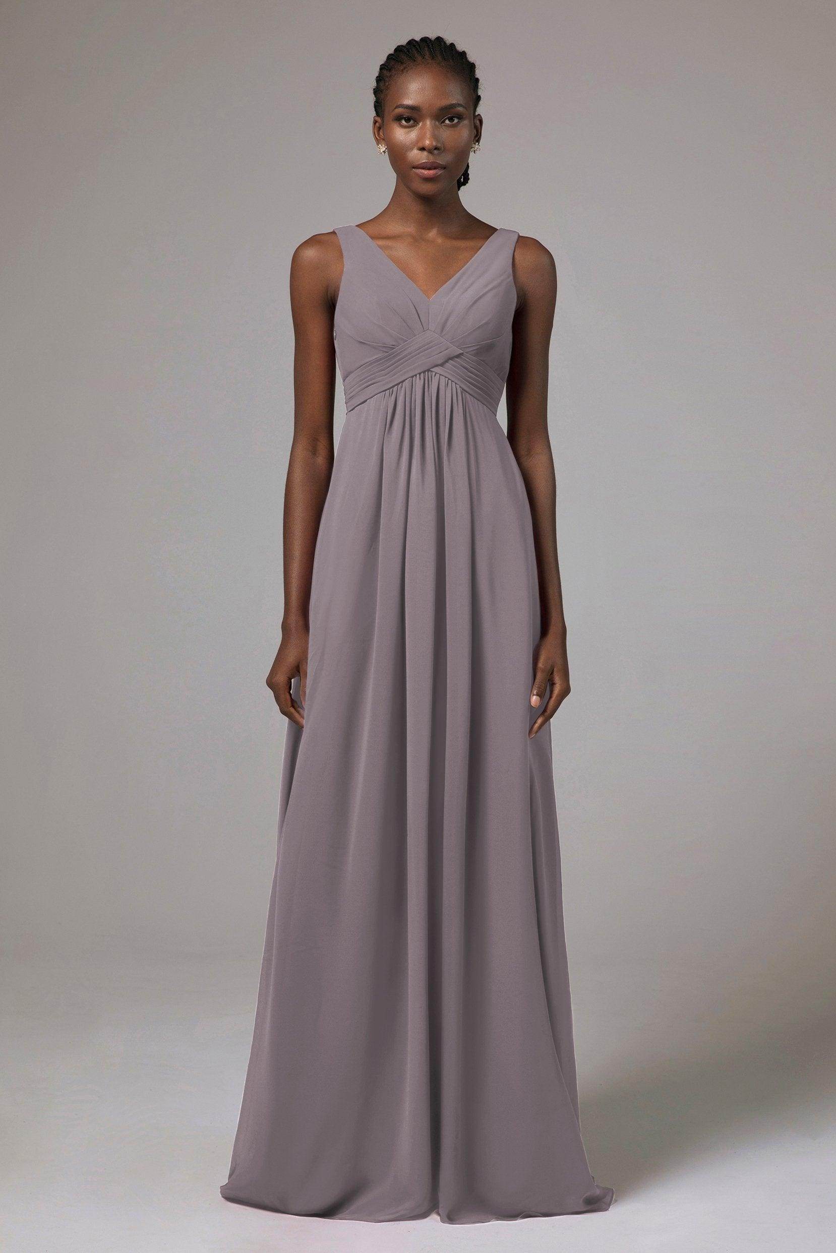 A-Line Floor Length Chiffon Bridesmaid Dress Formal Dresses CB0411 - COCOMELODY