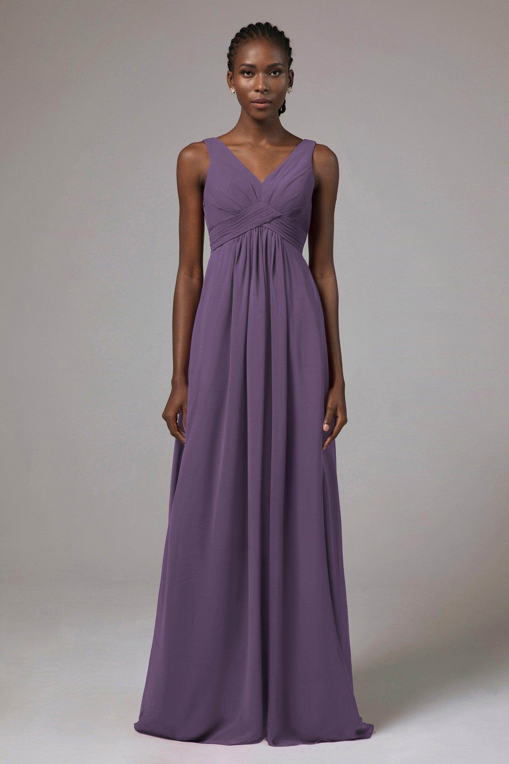 A-Line Floor Length Chiffon Bridesmaid Dress Formal Dresses CB0411 - COCOMELODY