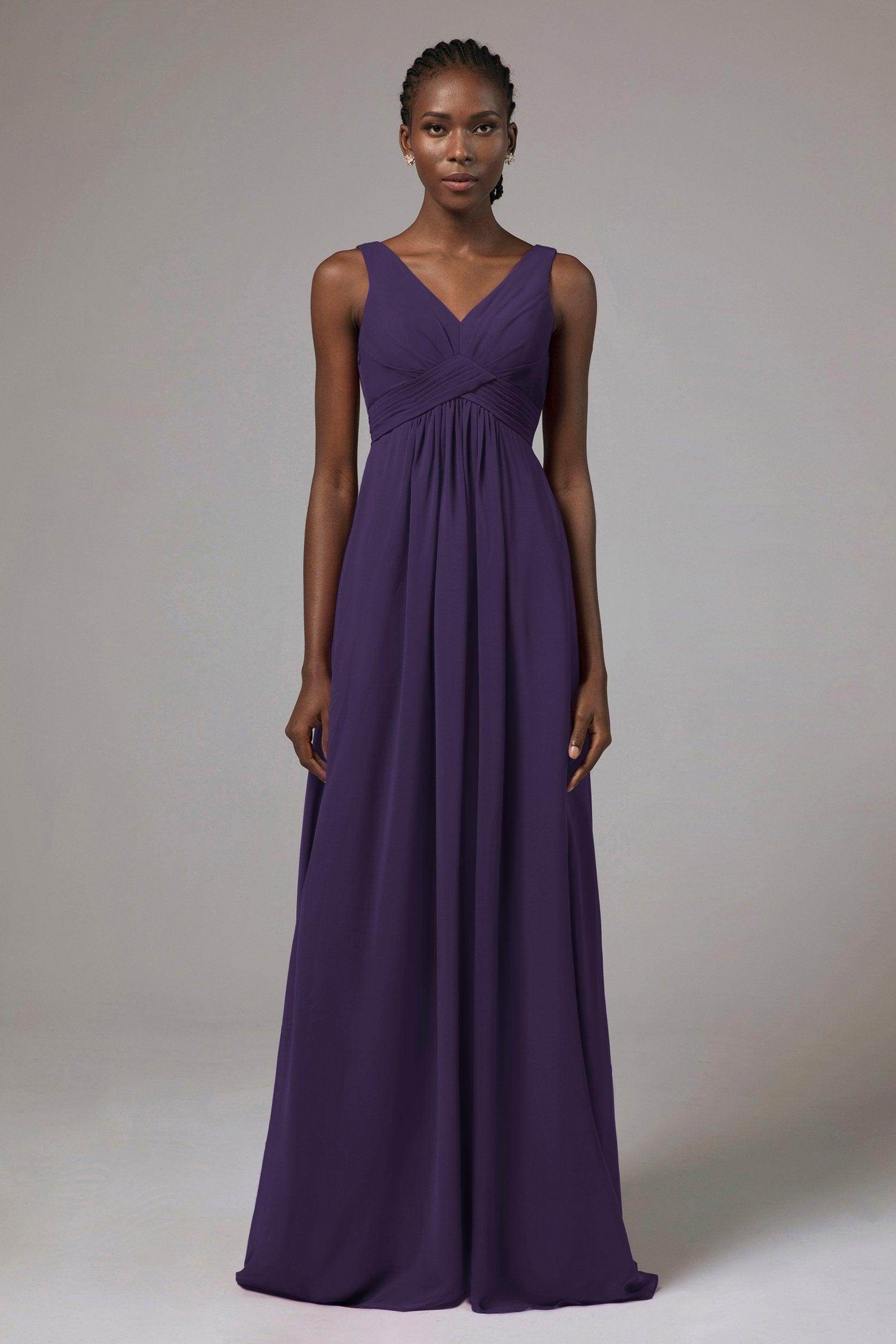 A-Line Floor Length Chiffon Bridesmaid Dress Formal Dresses CB0411 - COCOMELODY