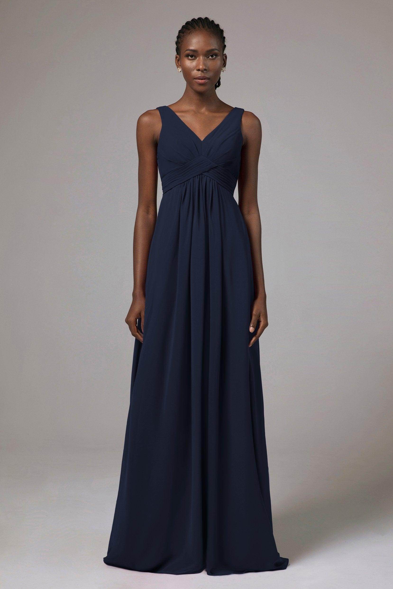 A-Line Floor Length Chiffon Bridesmaid Dress Formal Dresses CB0411 - COCOMELODY