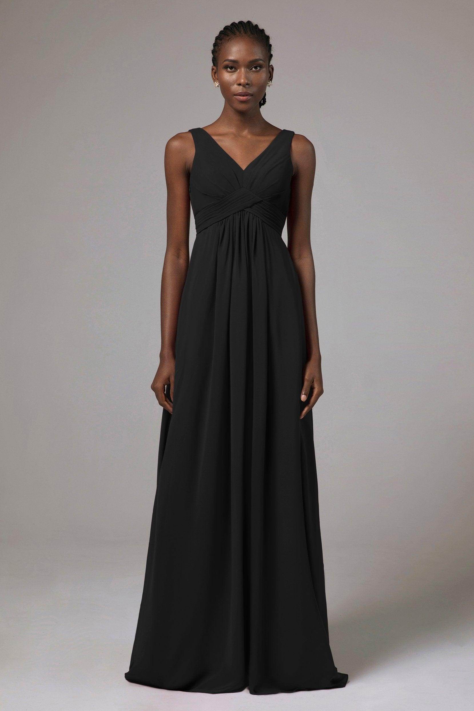 A-Line Floor Length Chiffon Bridesmaid Dress Formal Dresses CB0411 - COCOMELODY