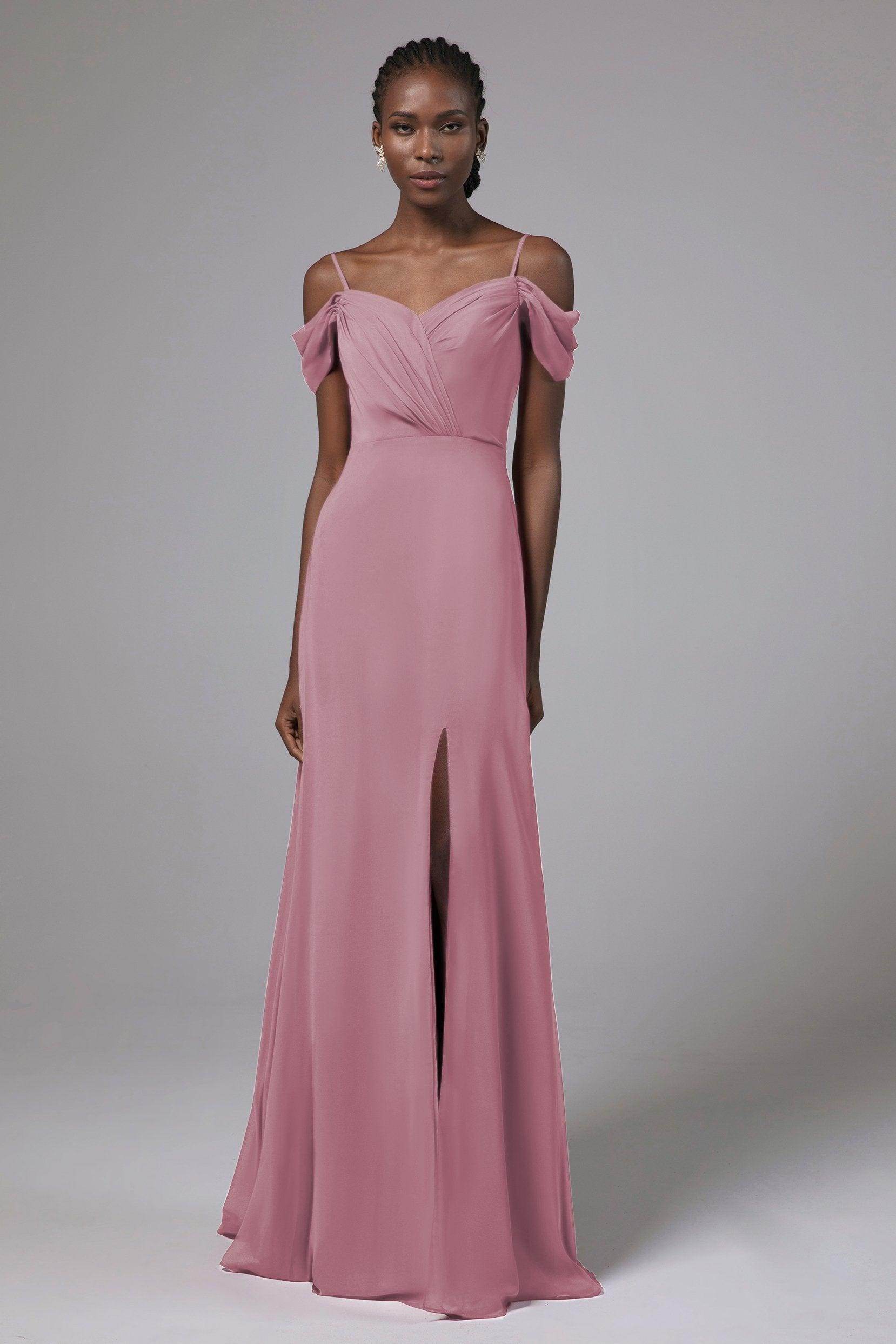 A-Line Floor Length Chiffon Bridesmaid Dress Formal Dresses CB0412 - COCOMELODY