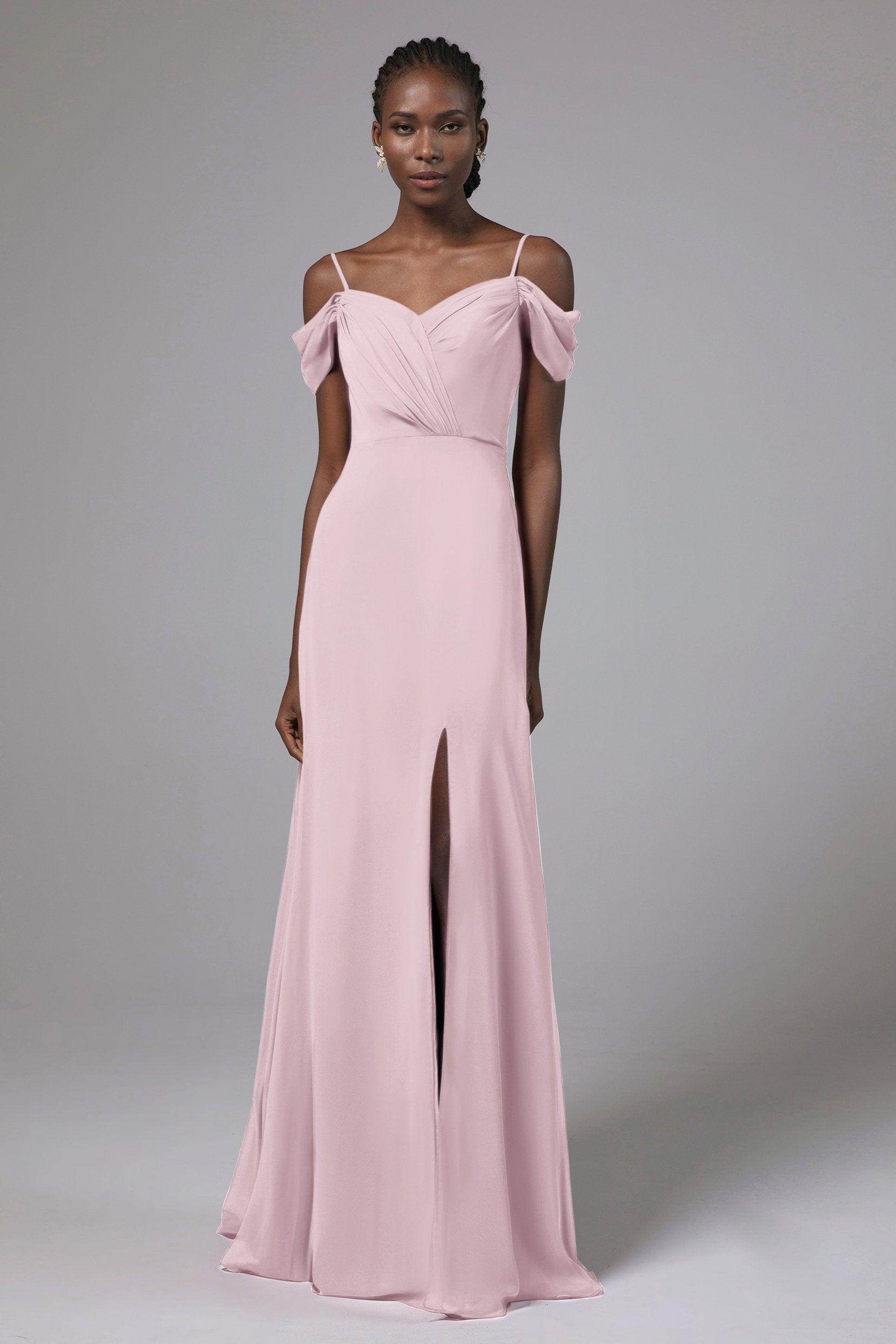 A-Line Floor Length Chiffon Bridesmaid Dress Formal Dresses CB0412 - COCOMELODY