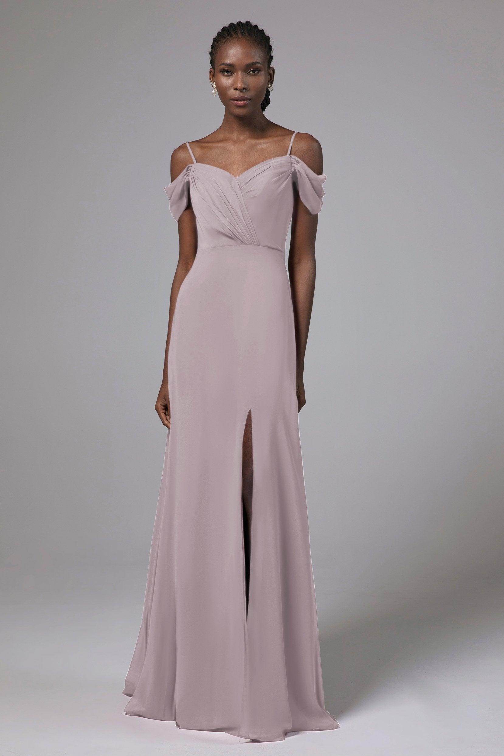 A-Line Floor Length Chiffon Bridesmaid Dress Formal Dresses CB0412 - COCOMELODY