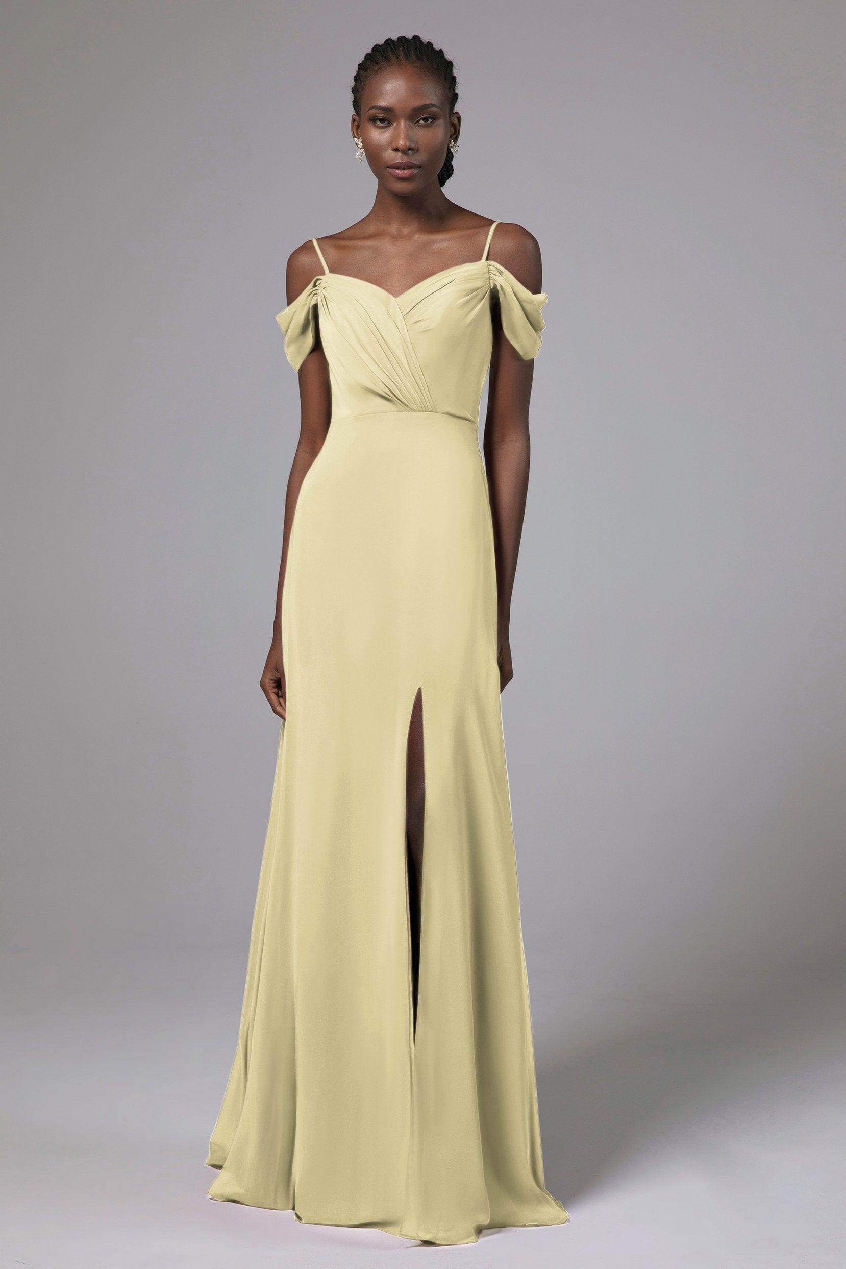 A-Line Floor Length Chiffon Bridesmaid Dress Formal Dresses CB0412 - COCOMELODY