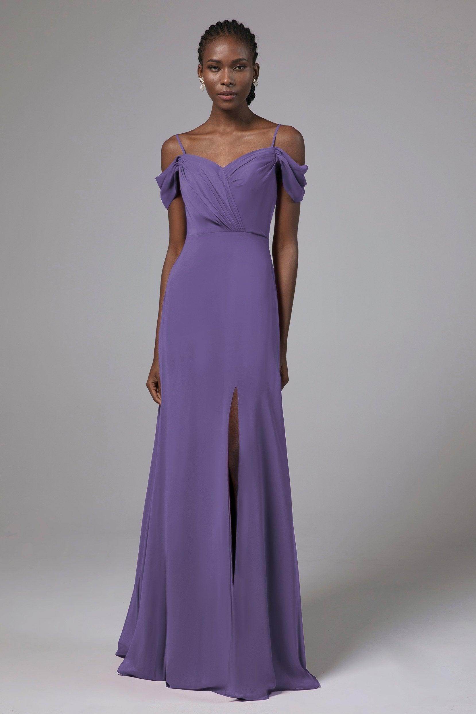 A-Line Floor Length Chiffon Bridesmaid Dress Formal Dresses CB0412 - COCOMELODY