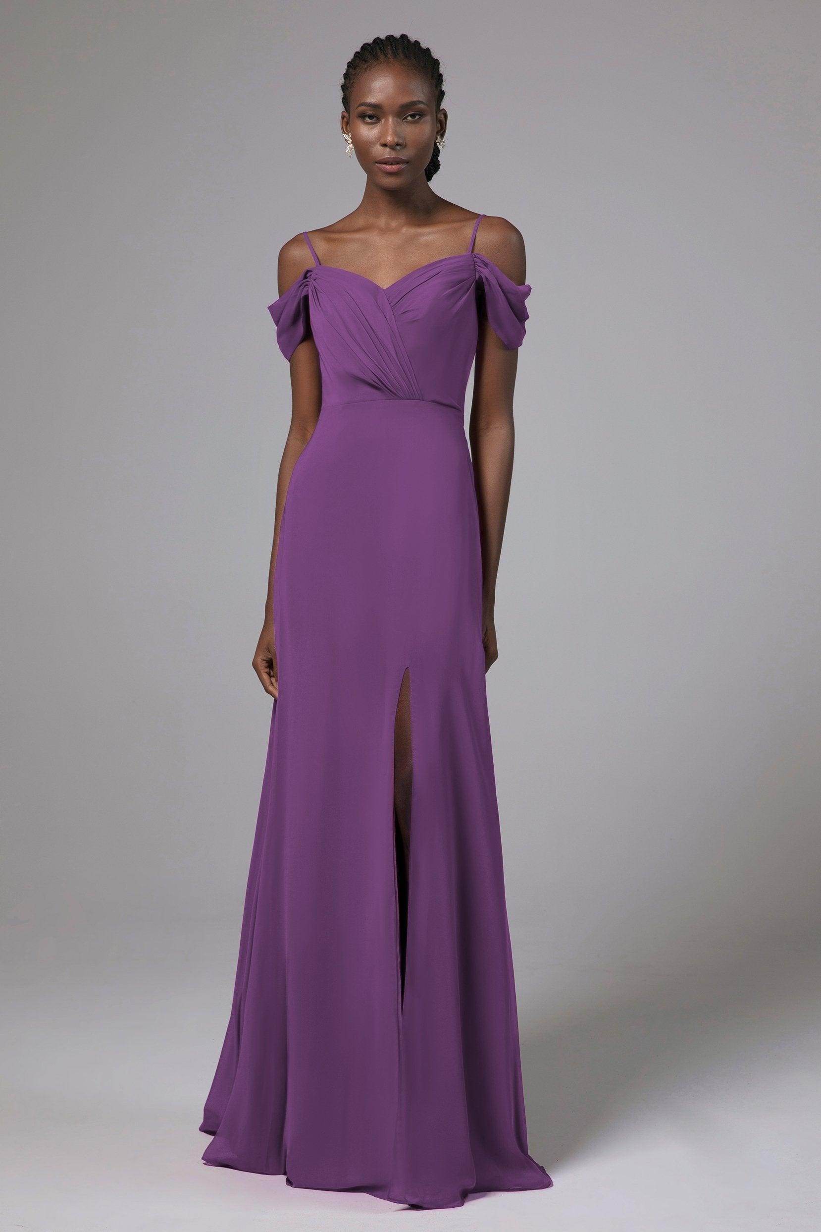 A-Line Floor Length Chiffon Bridesmaid Dress Formal Dresses CB0412 - COCOMELODY
