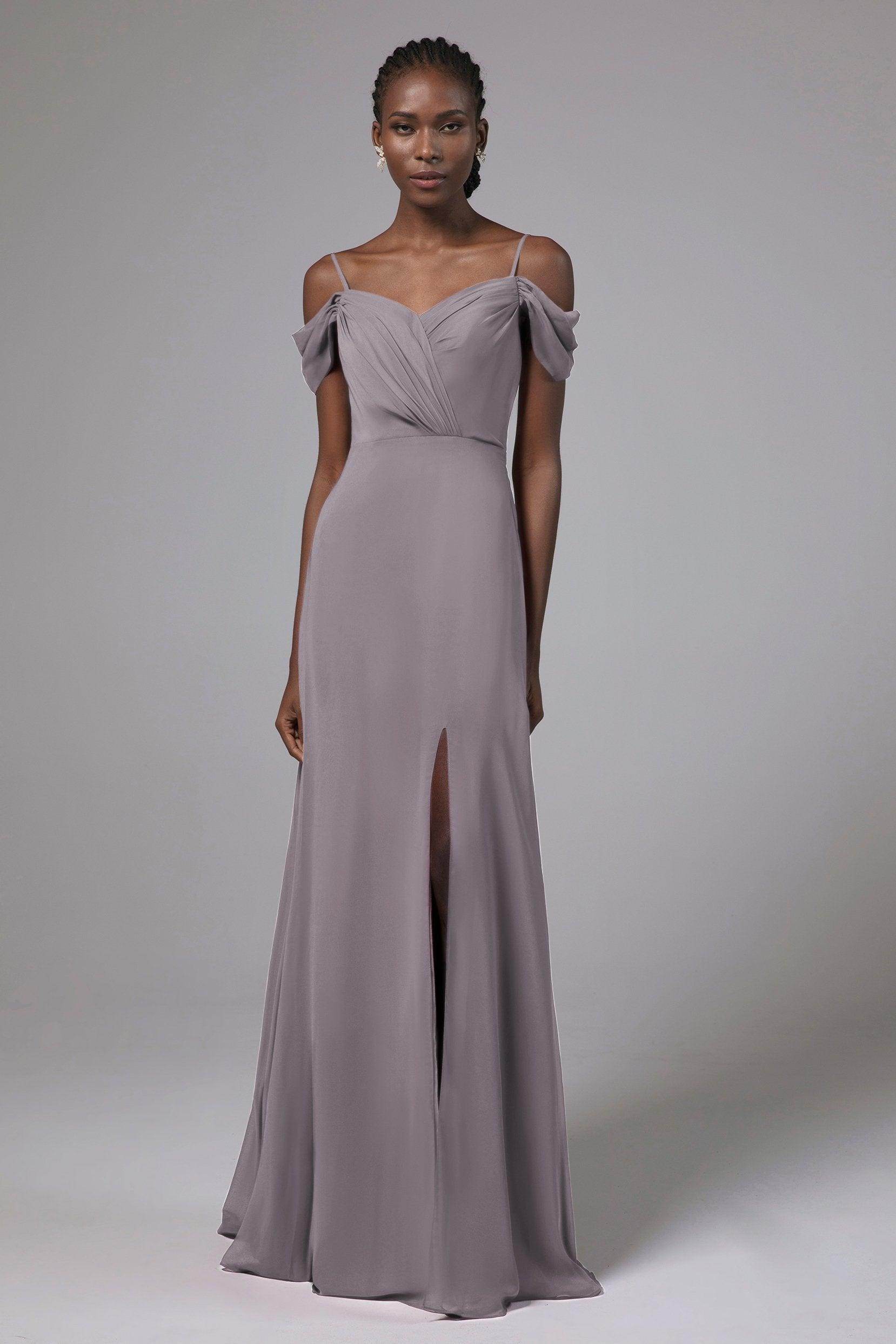 A-Line Floor Length Chiffon Bridesmaid Dress Formal Dresses CB0412 - COCOMELODY
