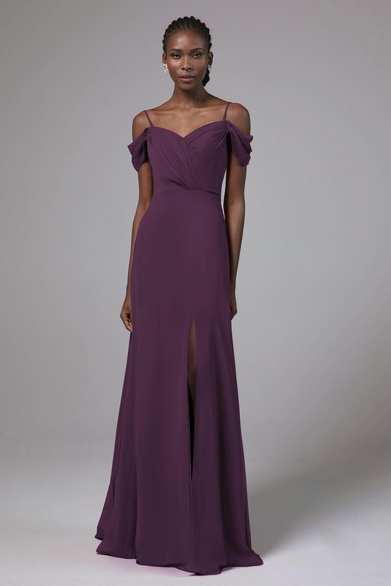 A-Line Floor Length Chiffon Bridesmaid Dress Formal Dresses CB0412 - COCOMELODY