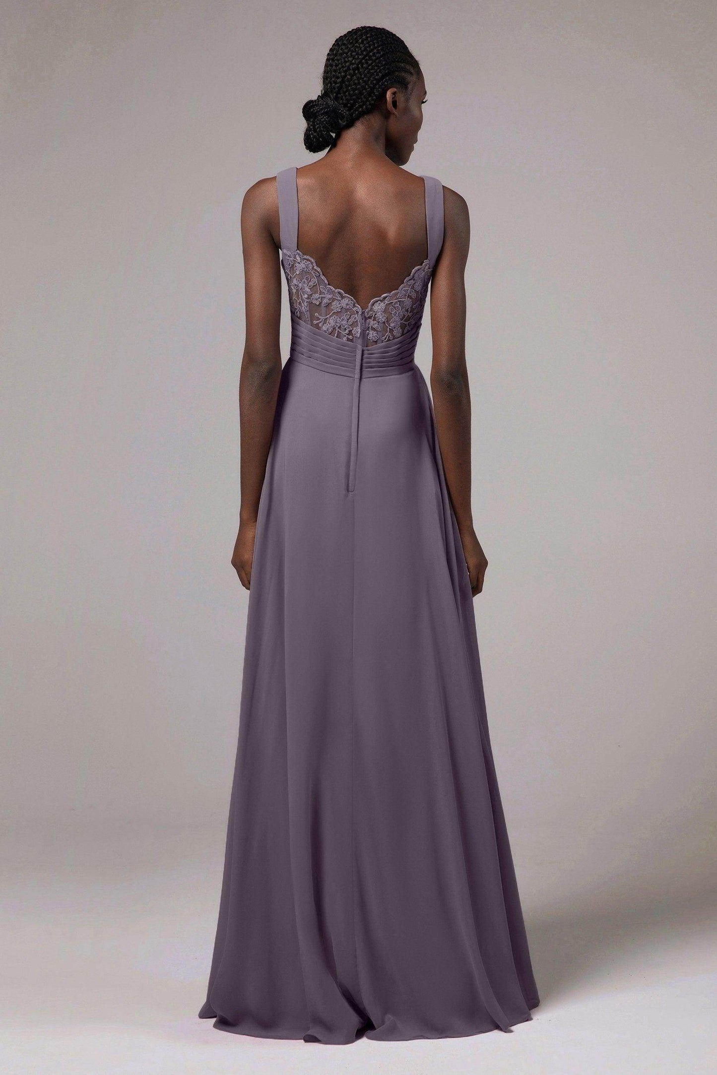 A-Line Floor Length Chiffon Bridesmaid Dress Formal Dresses CB0413 - COCOMELODY