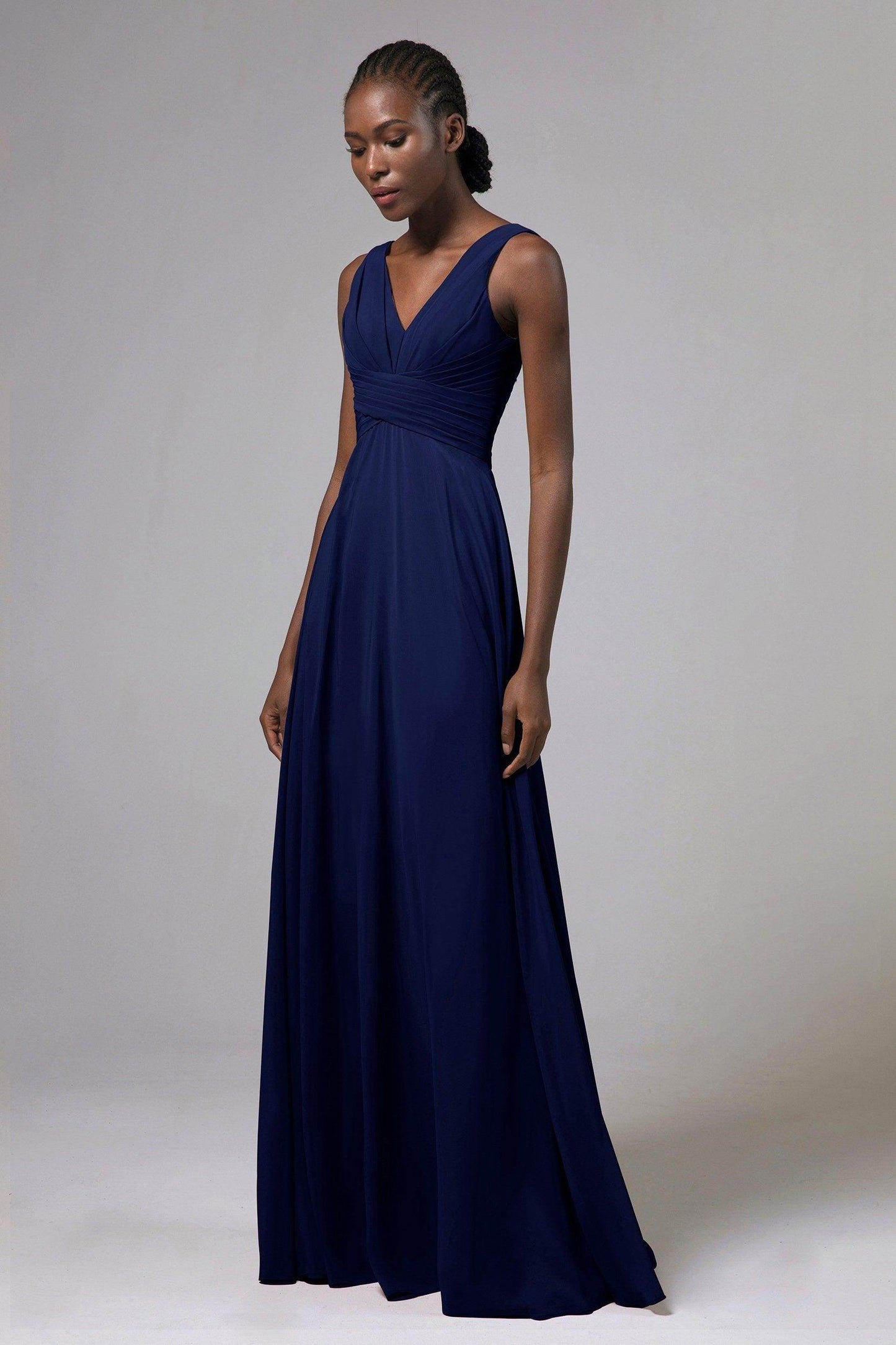 A-Line Floor Length Chiffon Bridesmaid Dress Formal Dresses CB0413 - COCOMELODY
