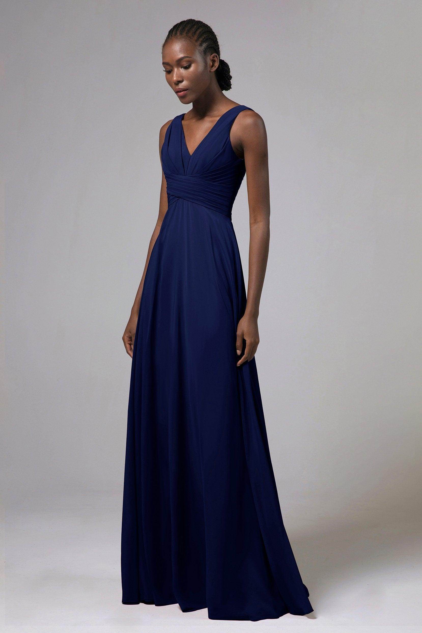 A-Line Floor Length Chiffon Bridesmaid Dress Formal Dresses CB0413 - COCOMELODY