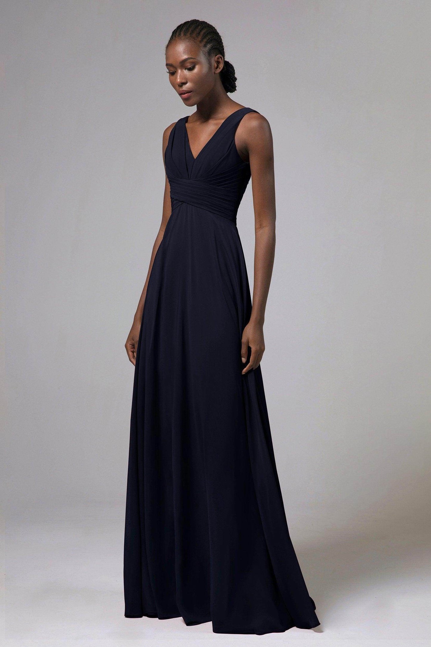 A-Line Floor Length Chiffon Bridesmaid Dress Formal Dresses CB0413 - COCOMELODY